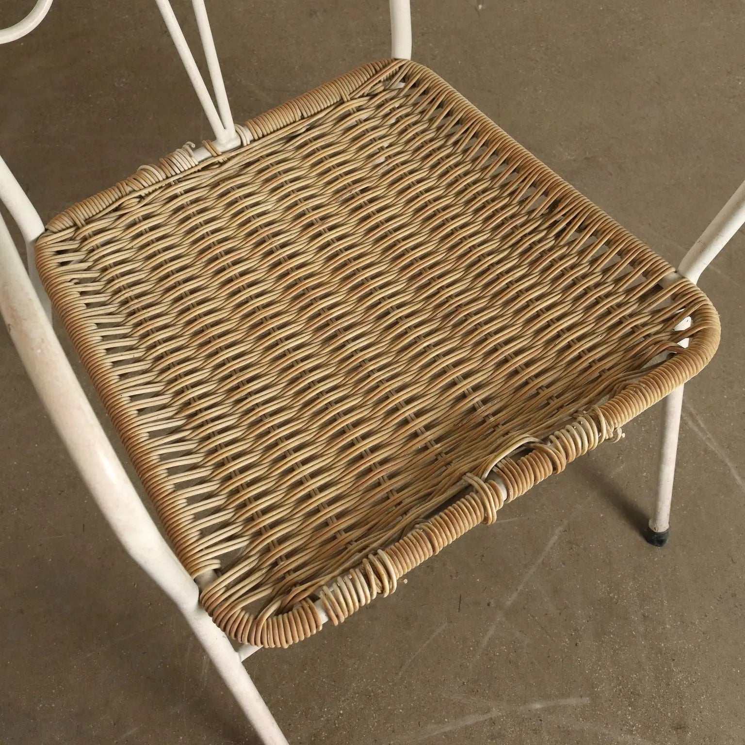 Vintage Garden Chairs Enamelled Iron Plastic Design Italy 1960s | Modernism | Chairs
