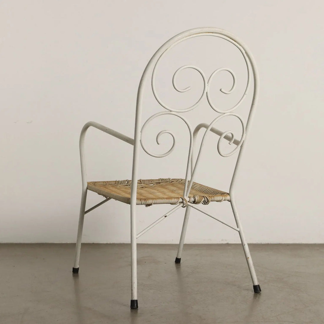 Vintage Garden Chairs Enamelled Iron Plastic Design Italy 1960s | Modernism | Chairs