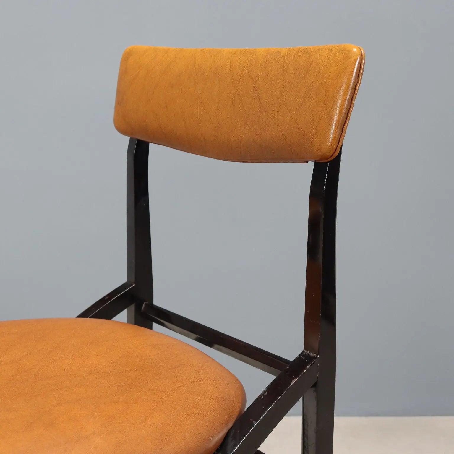 Vintage Chairs Leatherette Painted Beech Design Italy 1960s | Modernism | Chairs