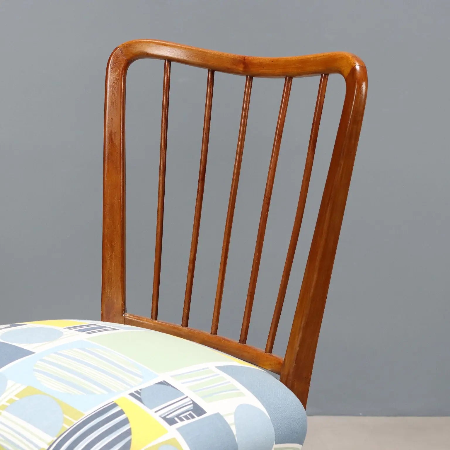 Vintage Chairs Beech Fabric Design Italy 1960s | Modernism | Chairs