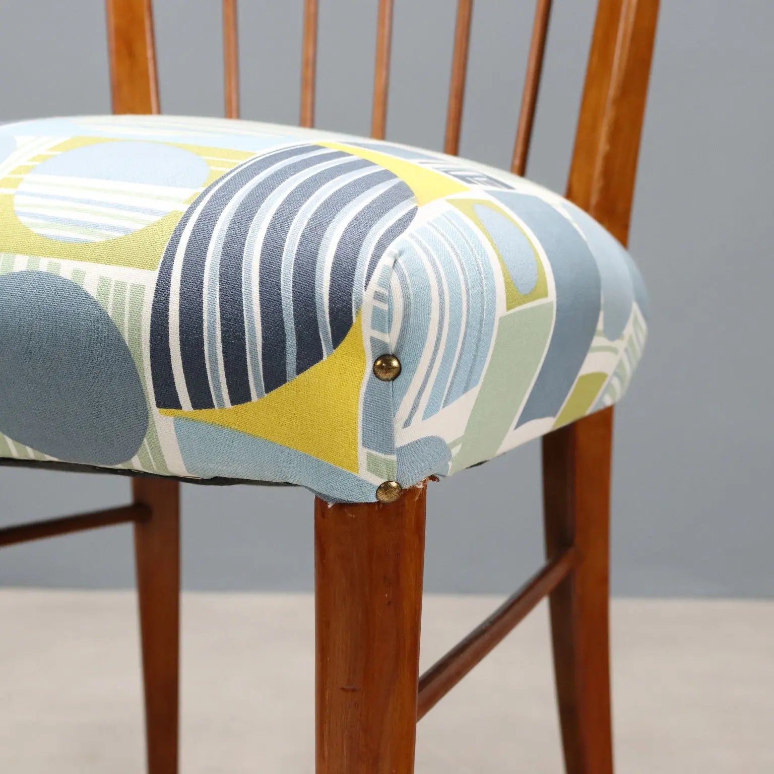 Vintage Chairs Beech Fabric Design Italy 1960s | Modernism | Chairs