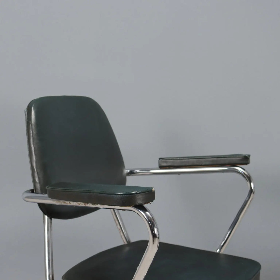 Vintage Chairs Leatherette Foam Chromed Metal Design Italy 1960s | Modernism | Chairs