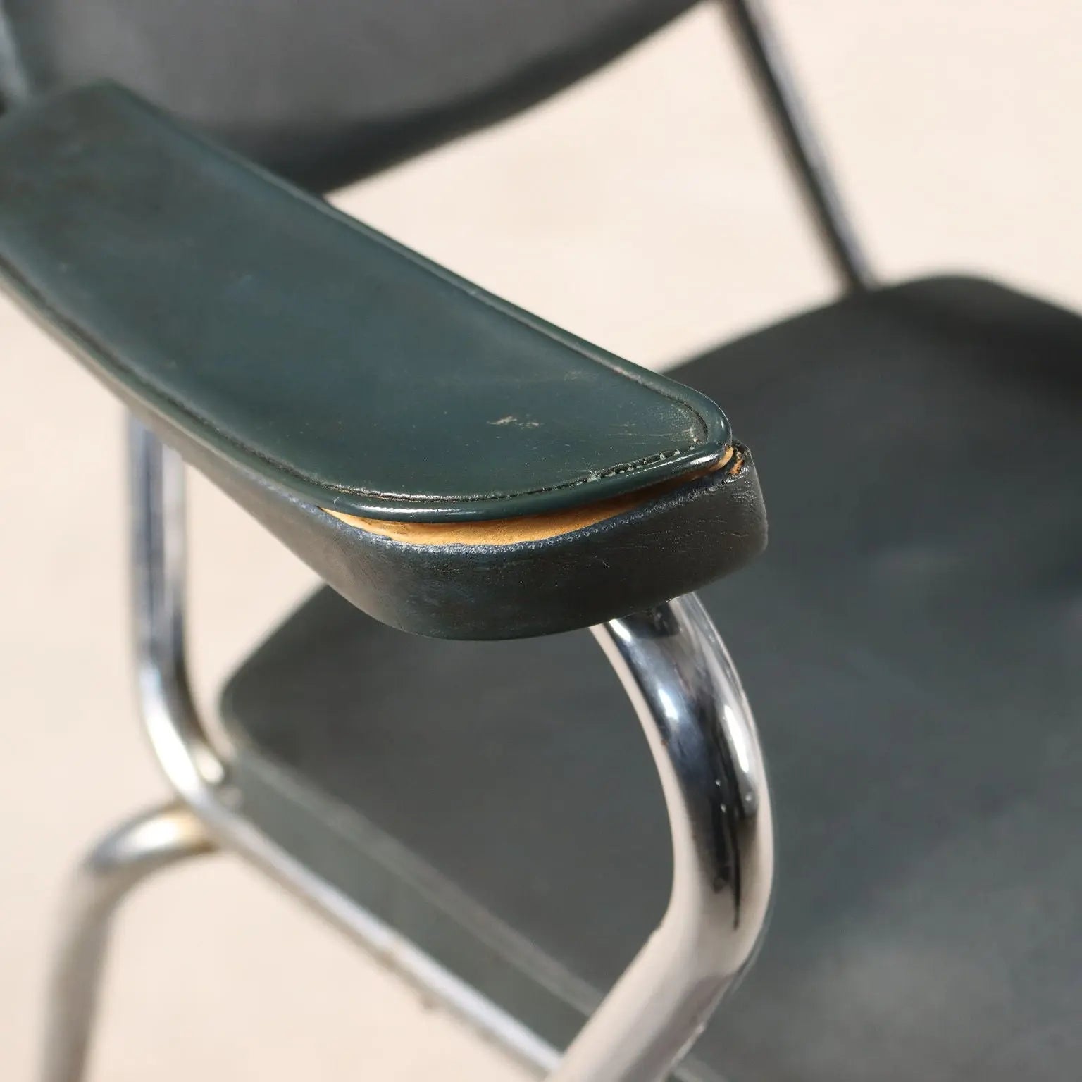 Vintage Chairs Leatherette Foam Chromed Metal Design Italy 1960s | Modernism | Chairs