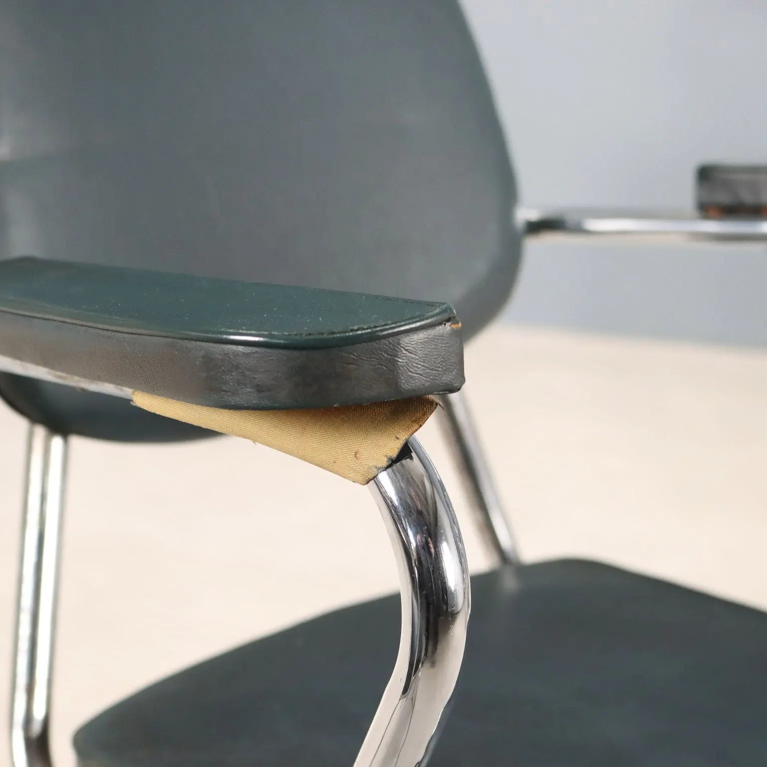 Vintage Chairs Leatherette Foam Chromed Metal Design Italy 1960s | Modernism | Chairs