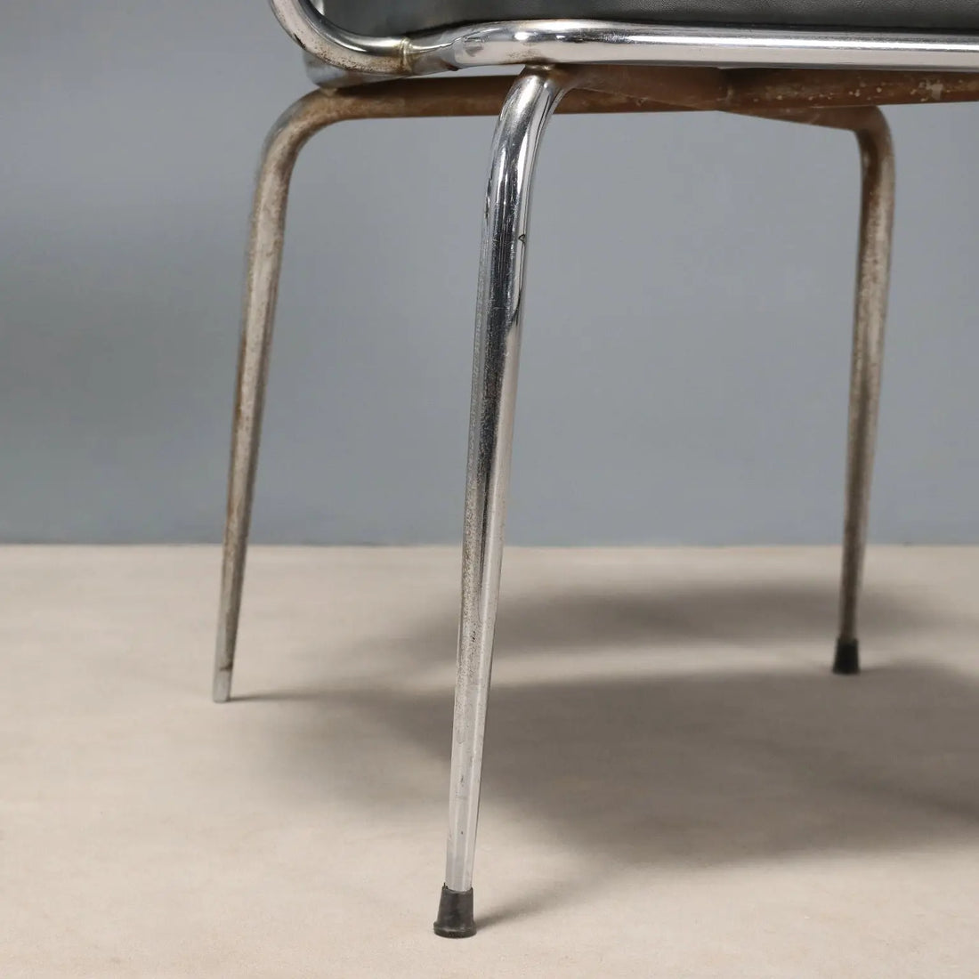 Vintage Chairs Leatherette Foam Chromed Metal Design Italy 1960s | Modernism | Chairs