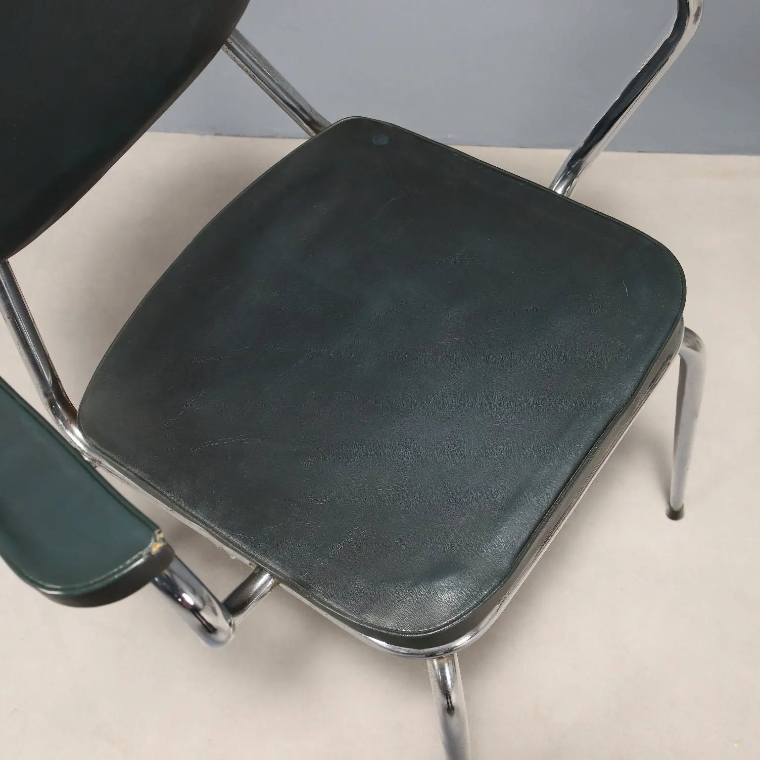 Vintage Chairs Leatherette Foam Chromed Metal Design Italy 1960s | Modernism | Chairs
