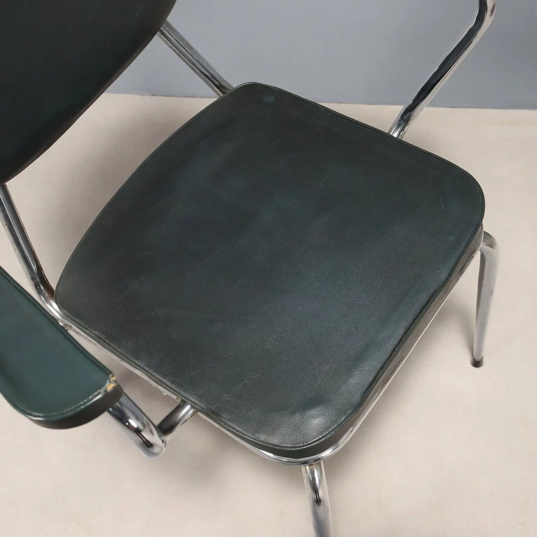 Vintage Chairs Leatherette Foam Chromed Metal Design Italy 1960s | Modernism | Chairs