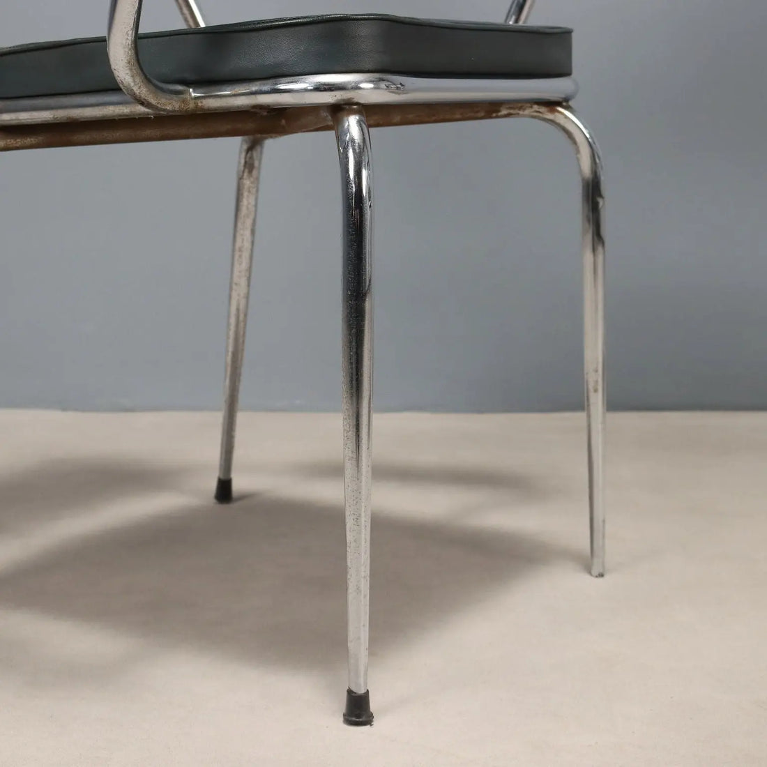 Vintage Chairs Chromed Metal Leatherette Design Italy 1960s-70s | Modernism | Chairs