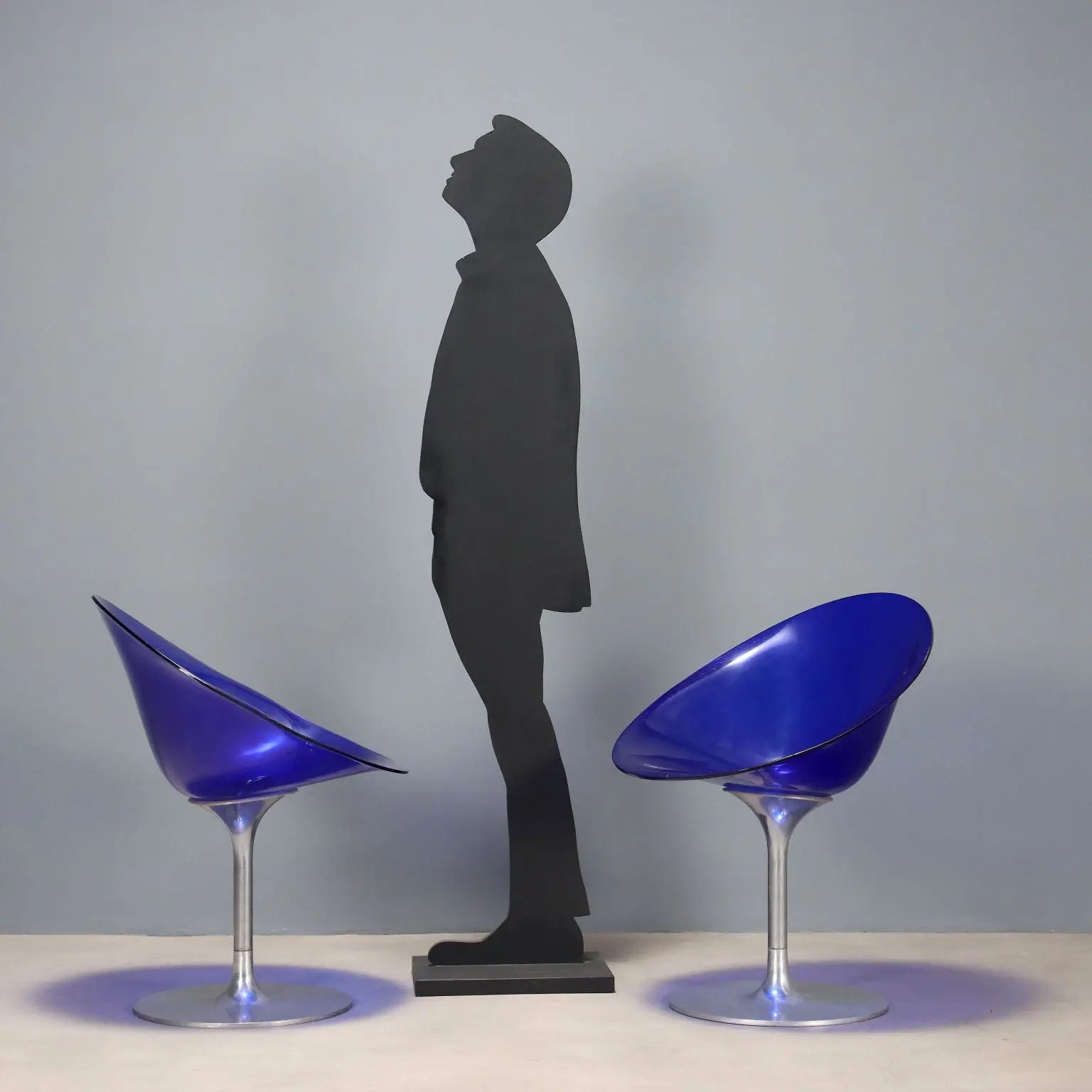 Kartell Eros Chairs Design Philippe Starck Aluminium Italy 1990s