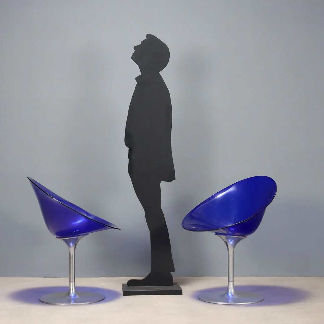 Kartell Eros Chairs Design Philippe Starck Aluminium Italy 1990s