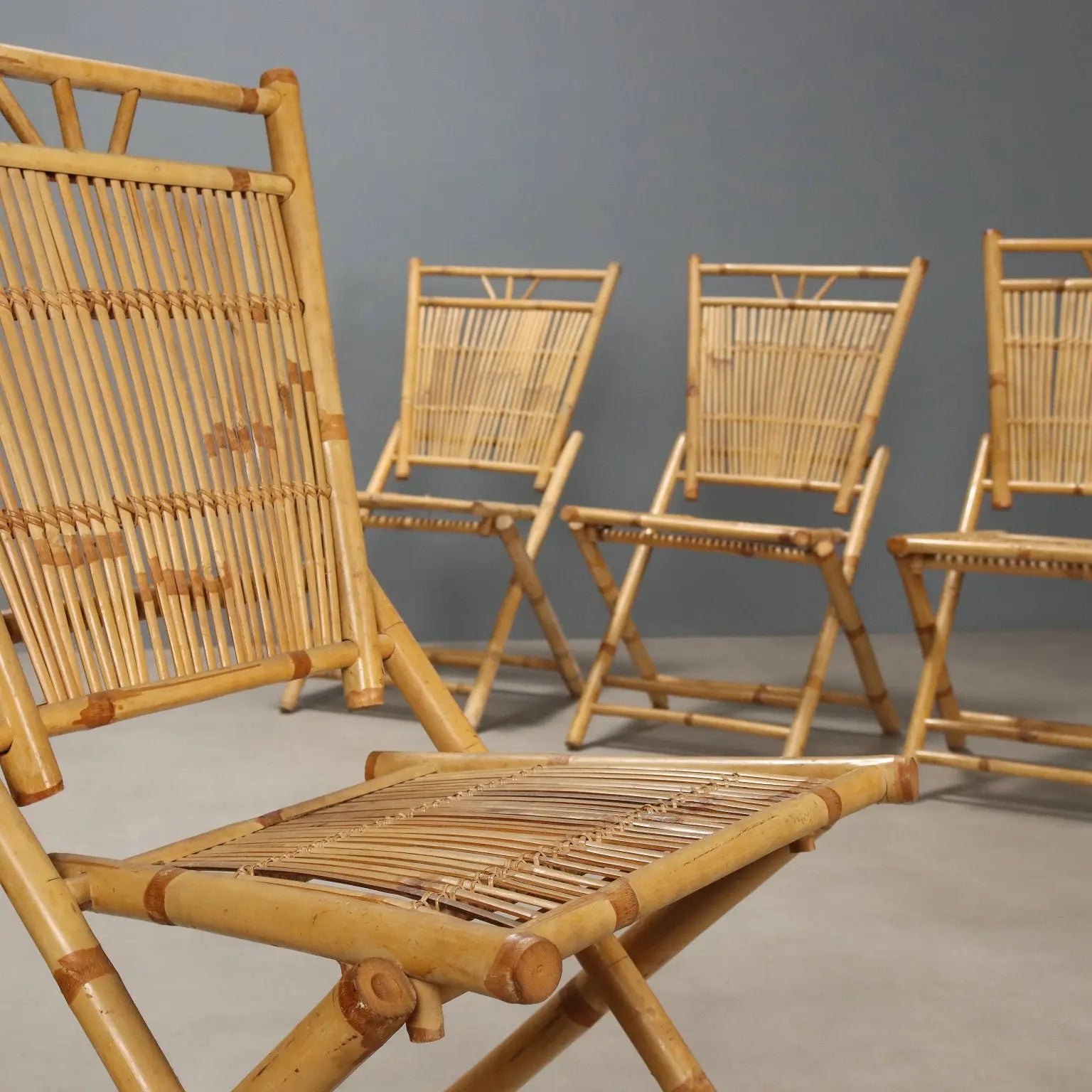 Vintage Bamboo Chairs Design Italy 1960s | Modernism | Chairs