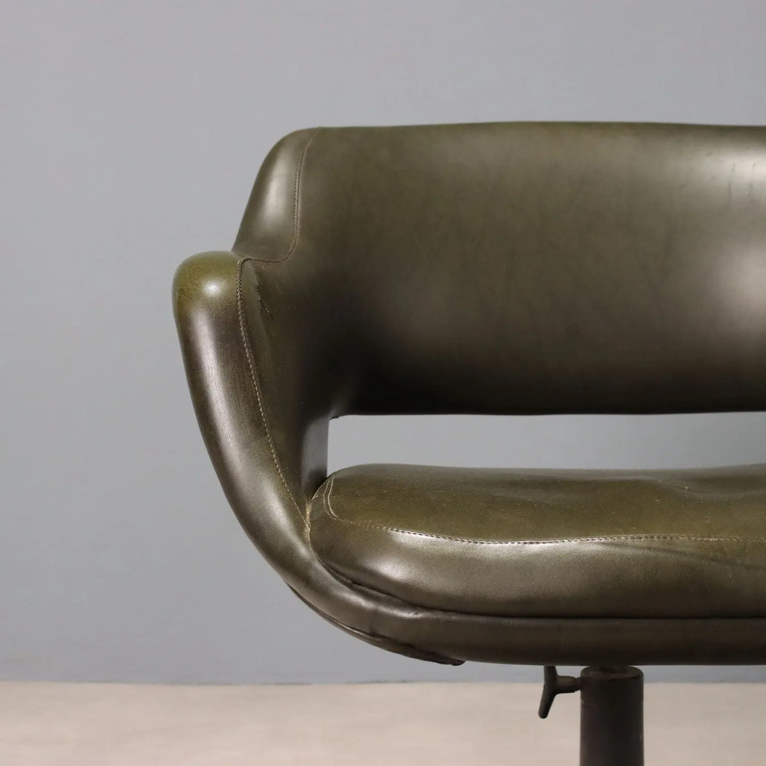Vintage Armchair Leatherette Chromed Metal Design Italy 1960s | Modernism | Chairs