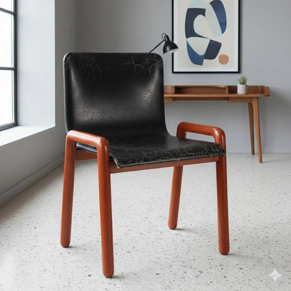 Mariani Dilos Chair Vintage Design G. Faleschini Leather 1970s | Modernism | Chairs
