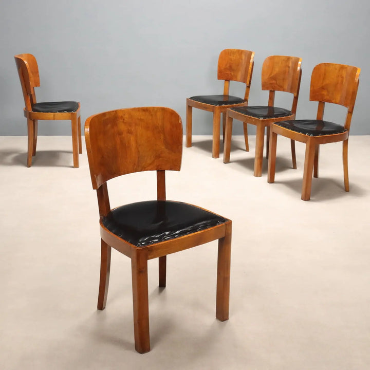 Vintage Chairs Burl Veneer Design Italy 1940s | Modernism  Chairs