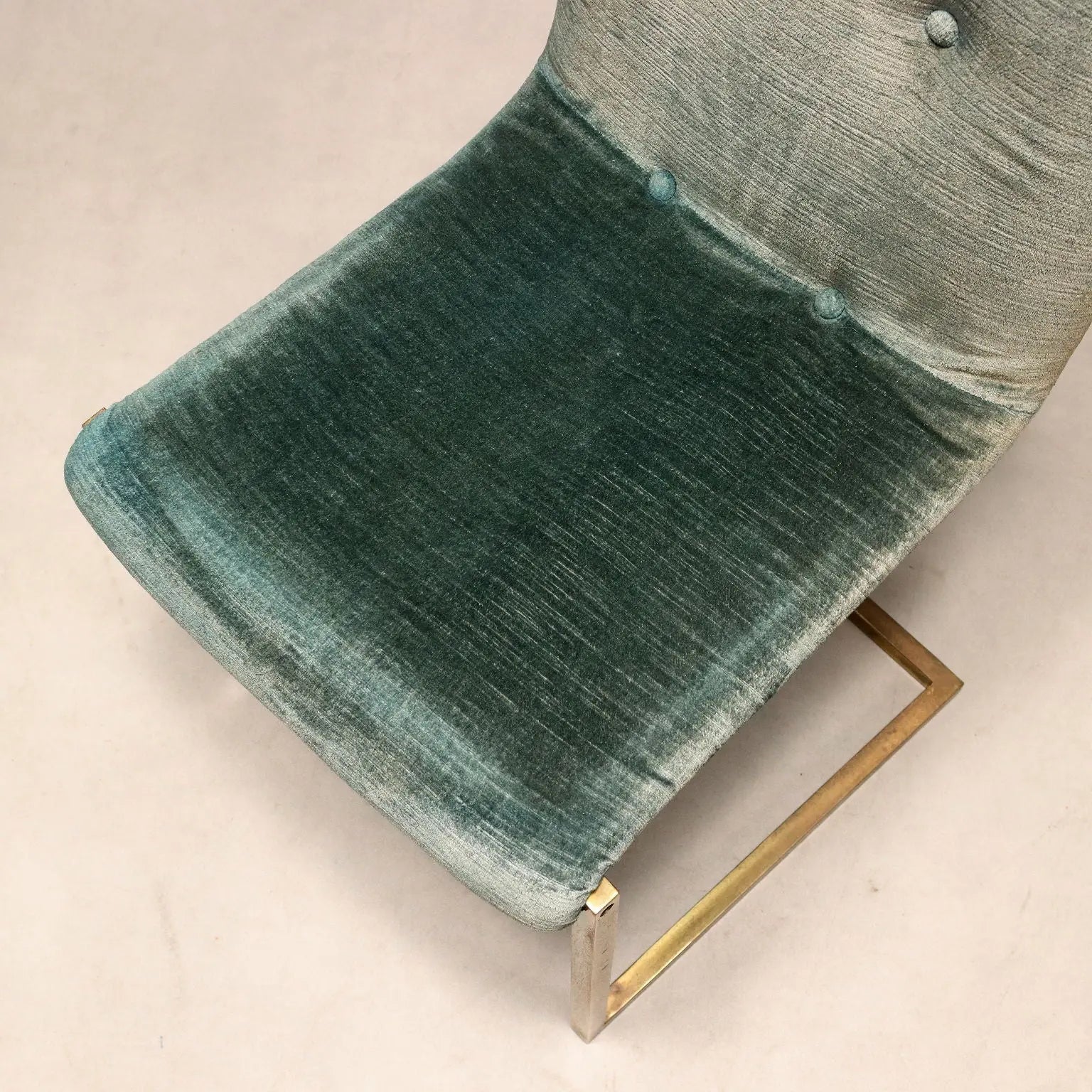 Vintage Chairs Brass-Plated Metal Fabric Design Italy 1960s | Modernism | Chairs