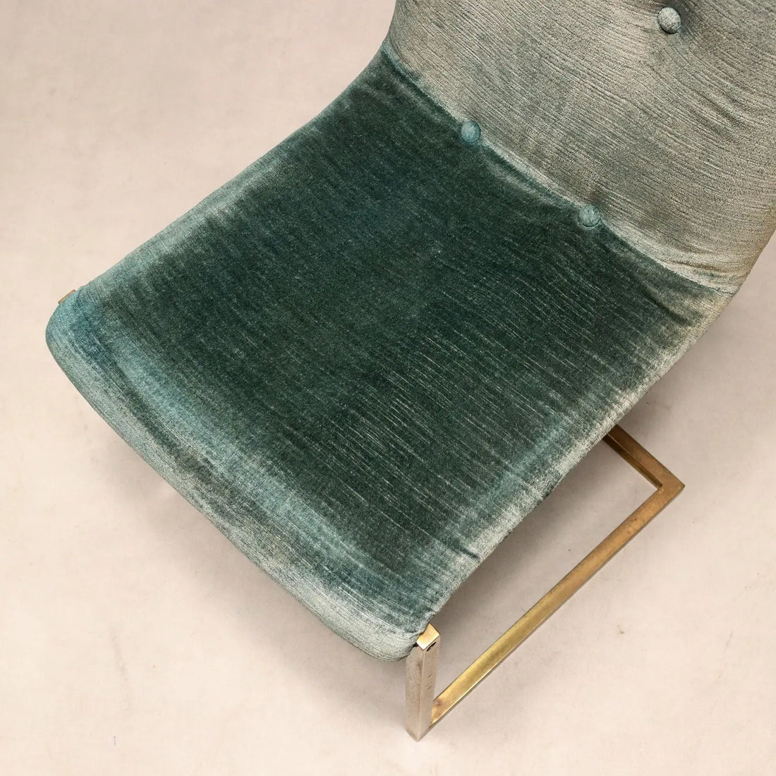 Vintage Chairs Brass-Plated Metal Fabric Design Italy 1960s | Modernism | Chairs