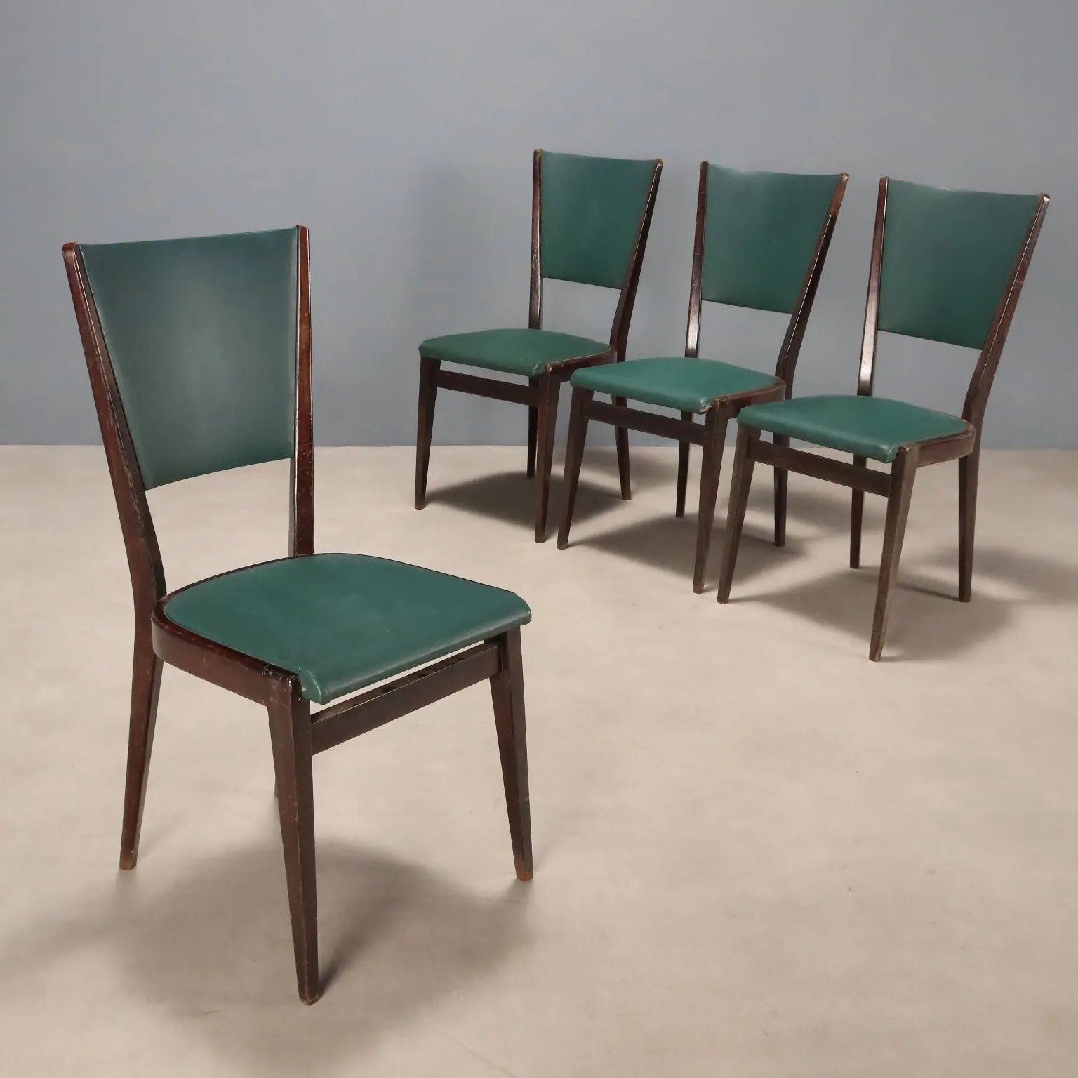Vintage Chairs Beech Foam Leatherette Design Italy 1950s | Modernism | Chairs