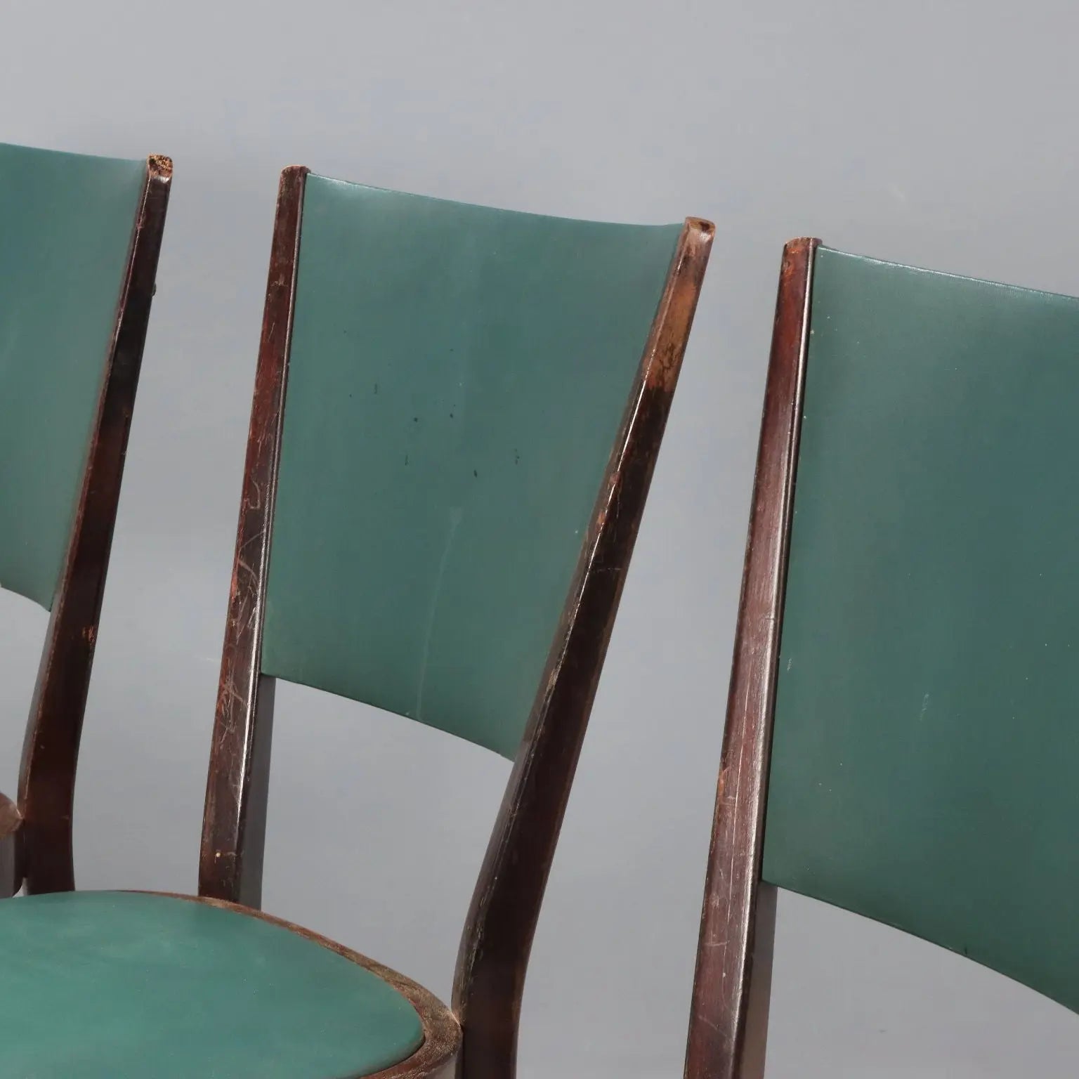 Vintage Chairs Beech Foam Leatherette Design Italy 1950s | Modernism | Chairs