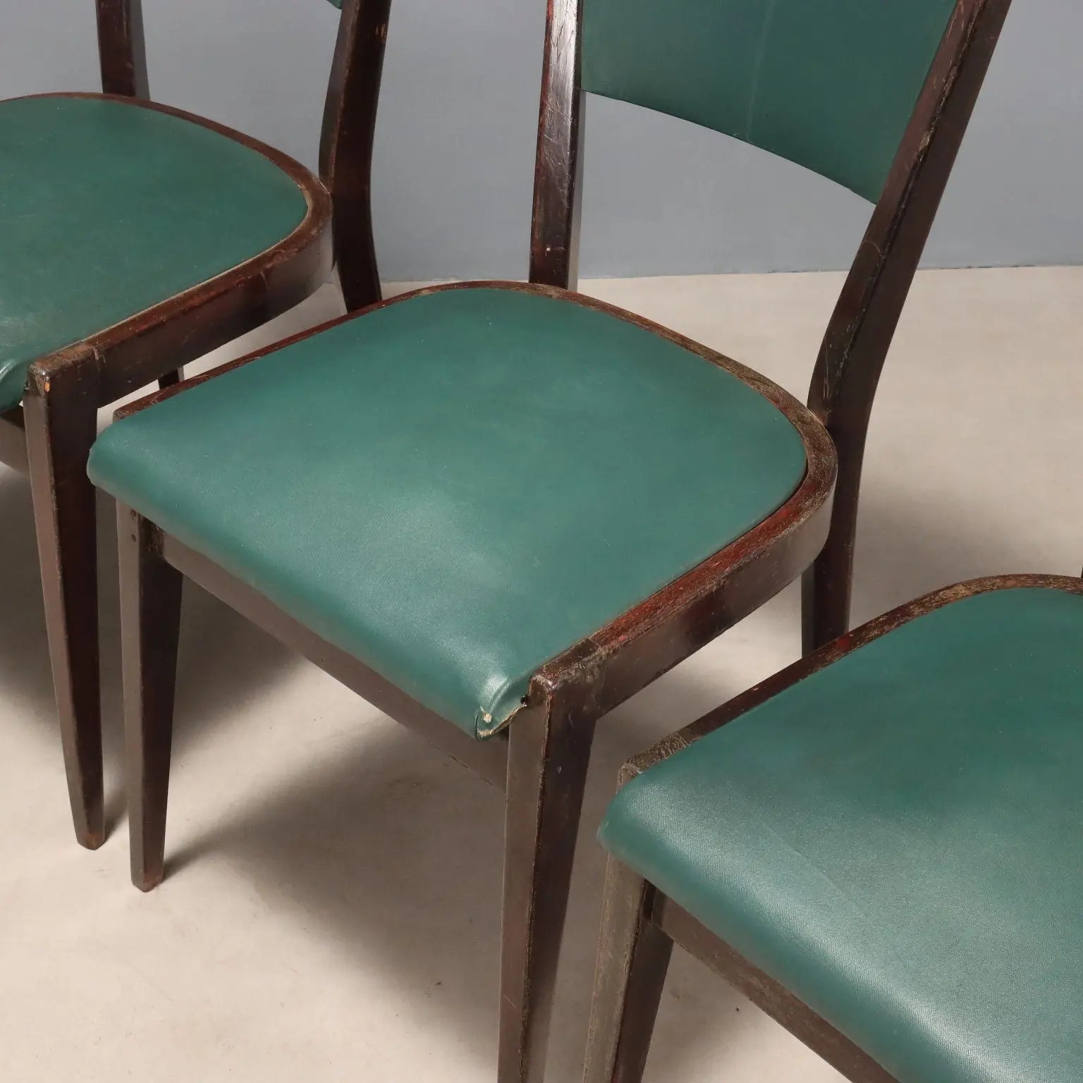 Vintage Chairs Beech Foam Leatherette Design Italy 1950s | Modernism | Chairs