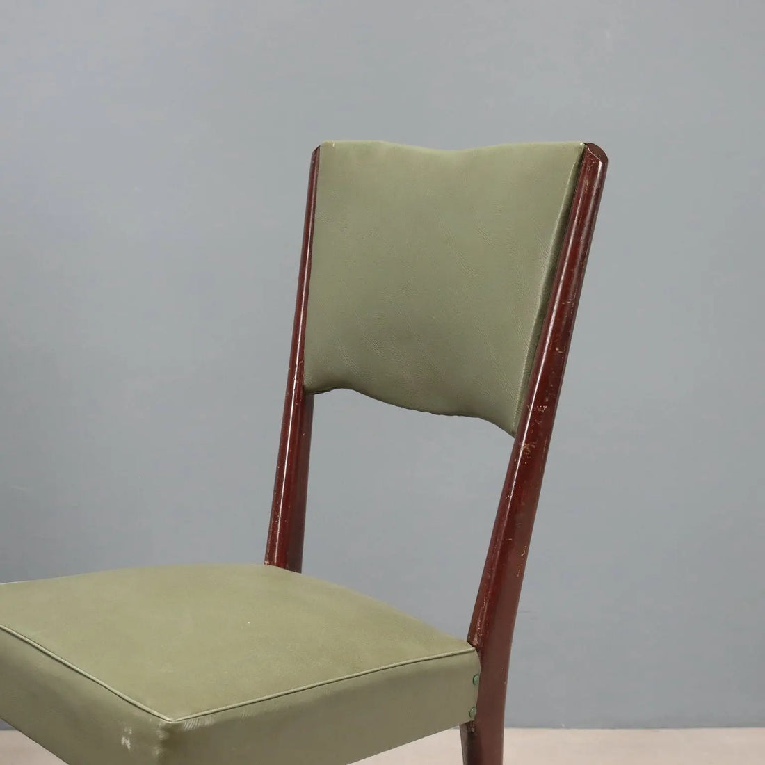 Vintage Chairs Painted Beech Leatherette Design Italy 1960s