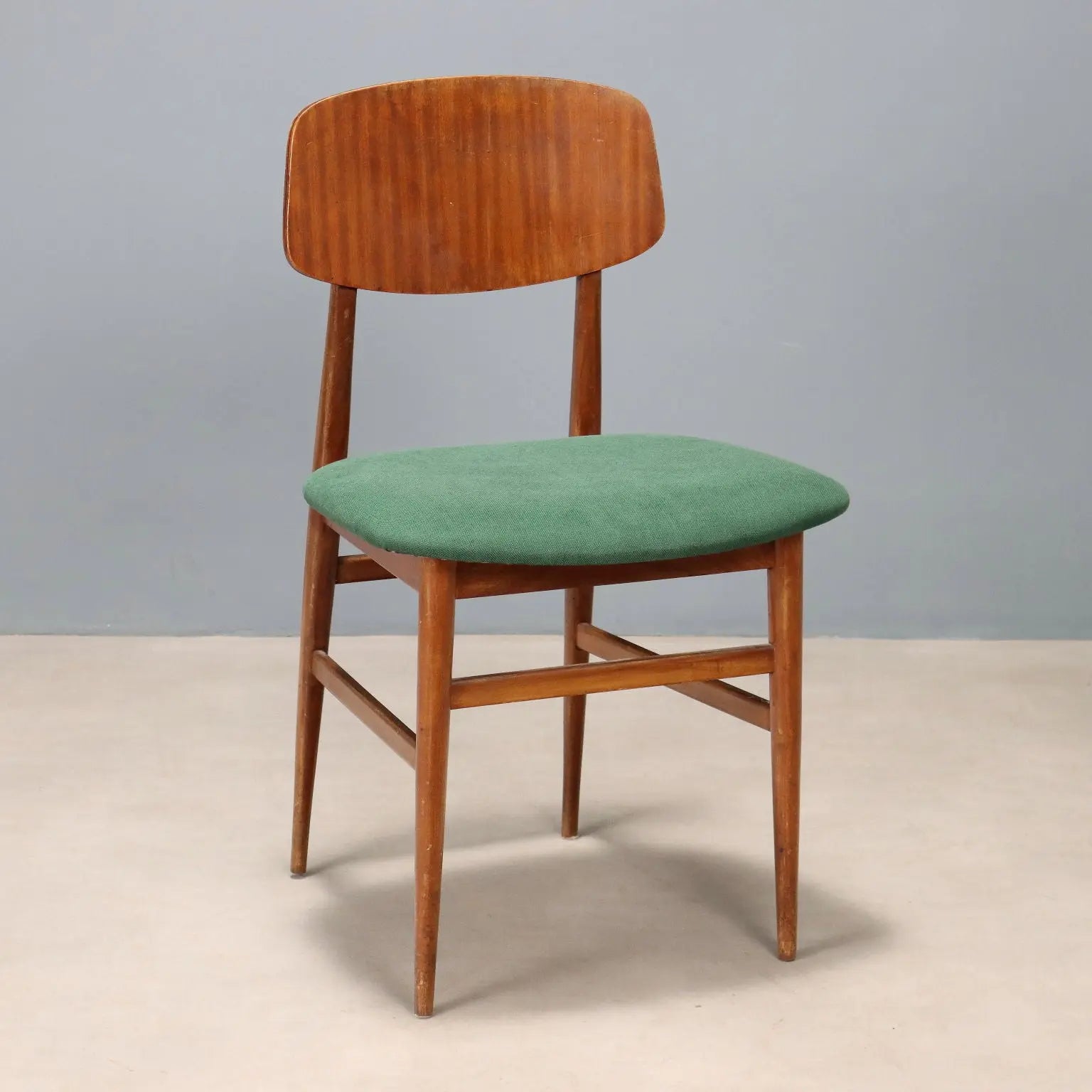 Vintage Chair Wood Orginal Fabric Design Italy 1960s | Modernism | Chairs