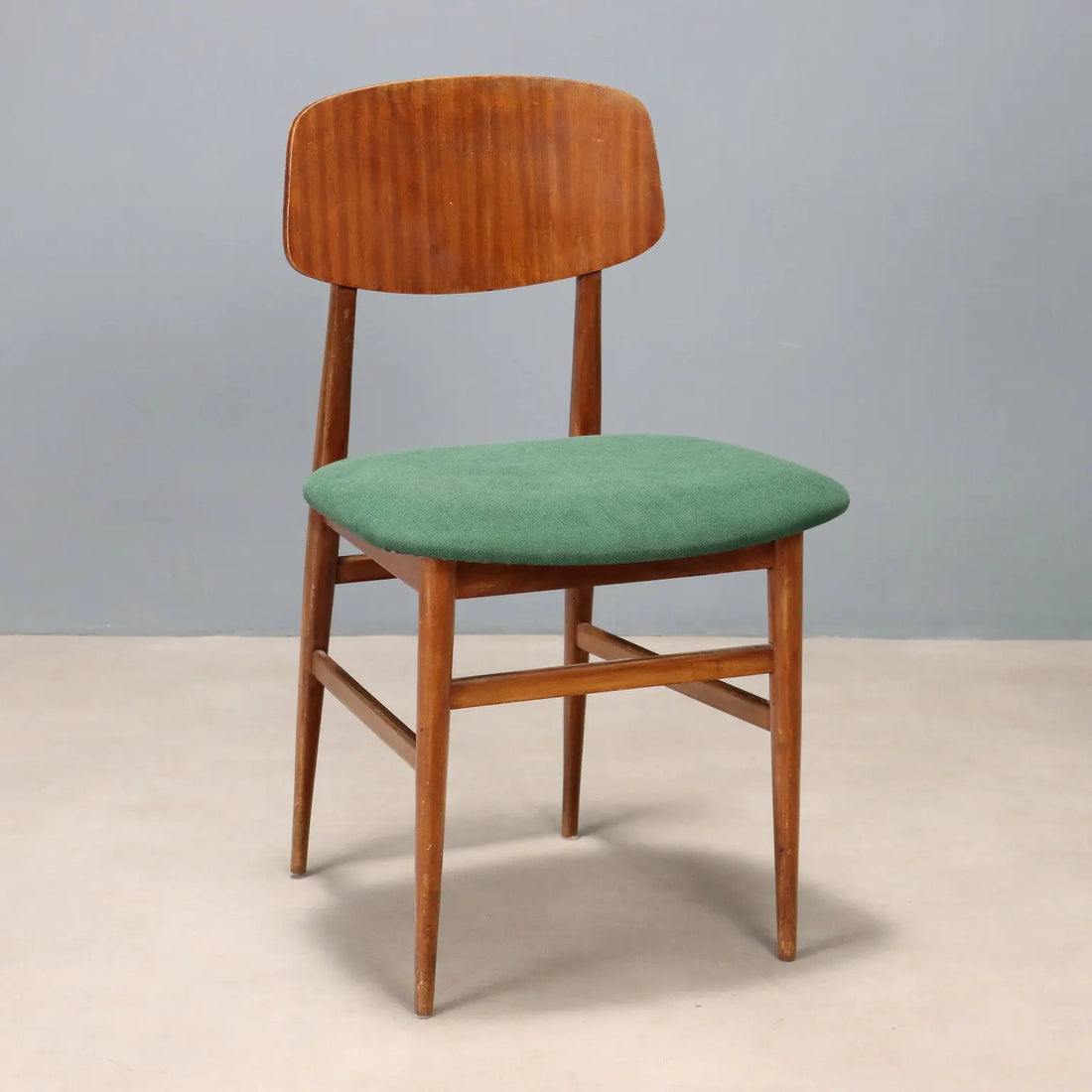 Vintage Chair Wood Orginal Fabric Design Italy 1960s | Modernism | Chairs