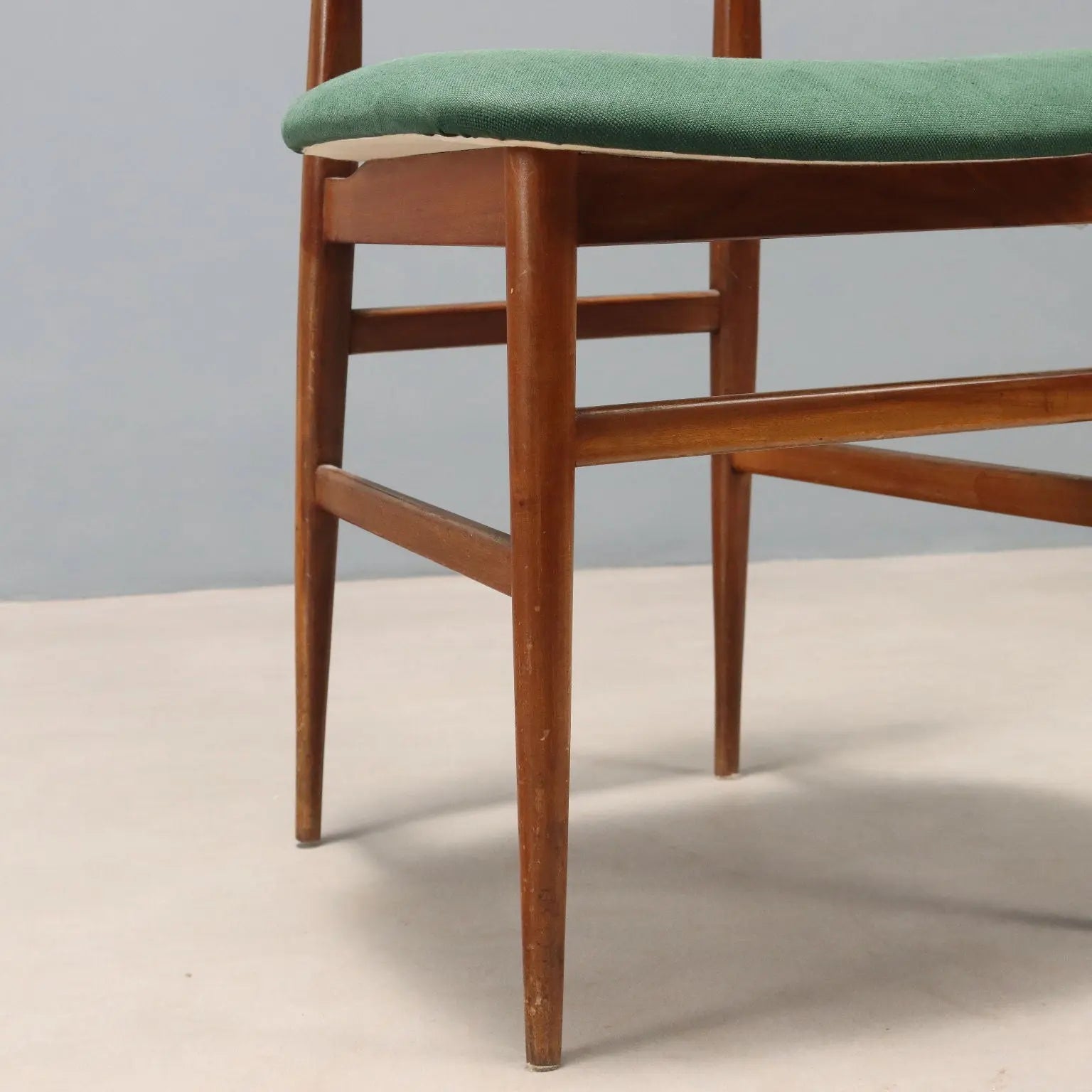 Vintage Chair Wood Orginal Fabric Design Italy 1960s | Modernism | Chairs