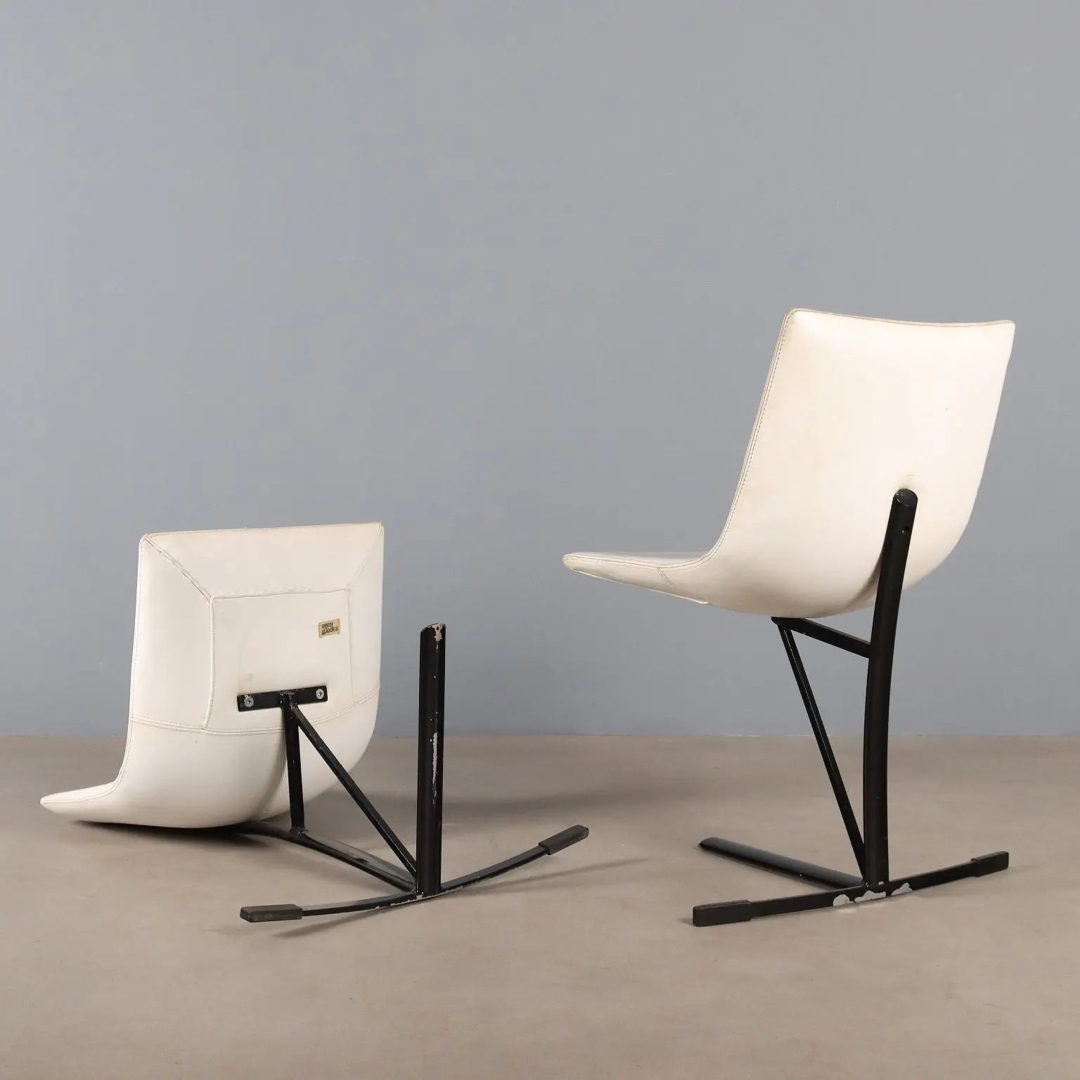Saporiti Chairs 1960s Enameled Metal