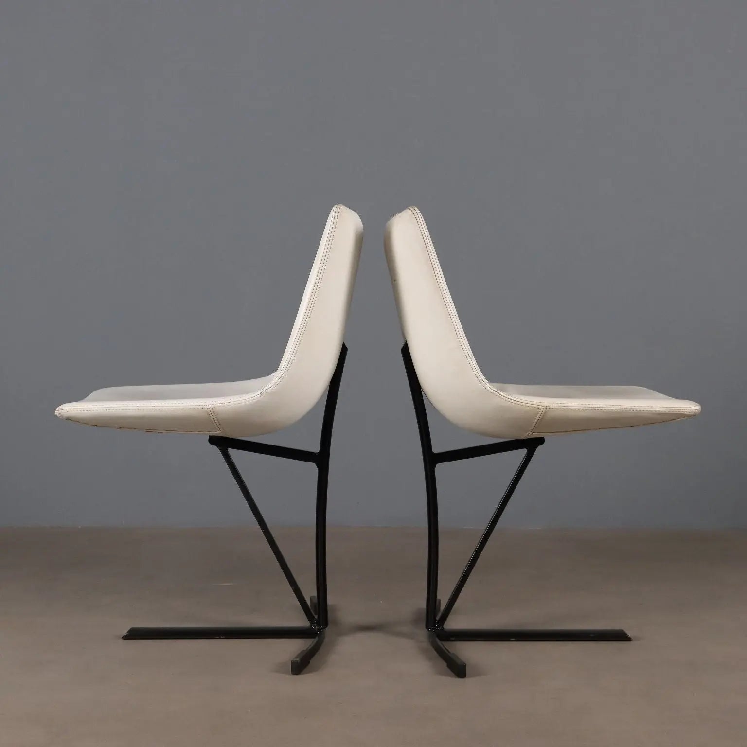 Saporiti Chairs 1960s Enameled Metal