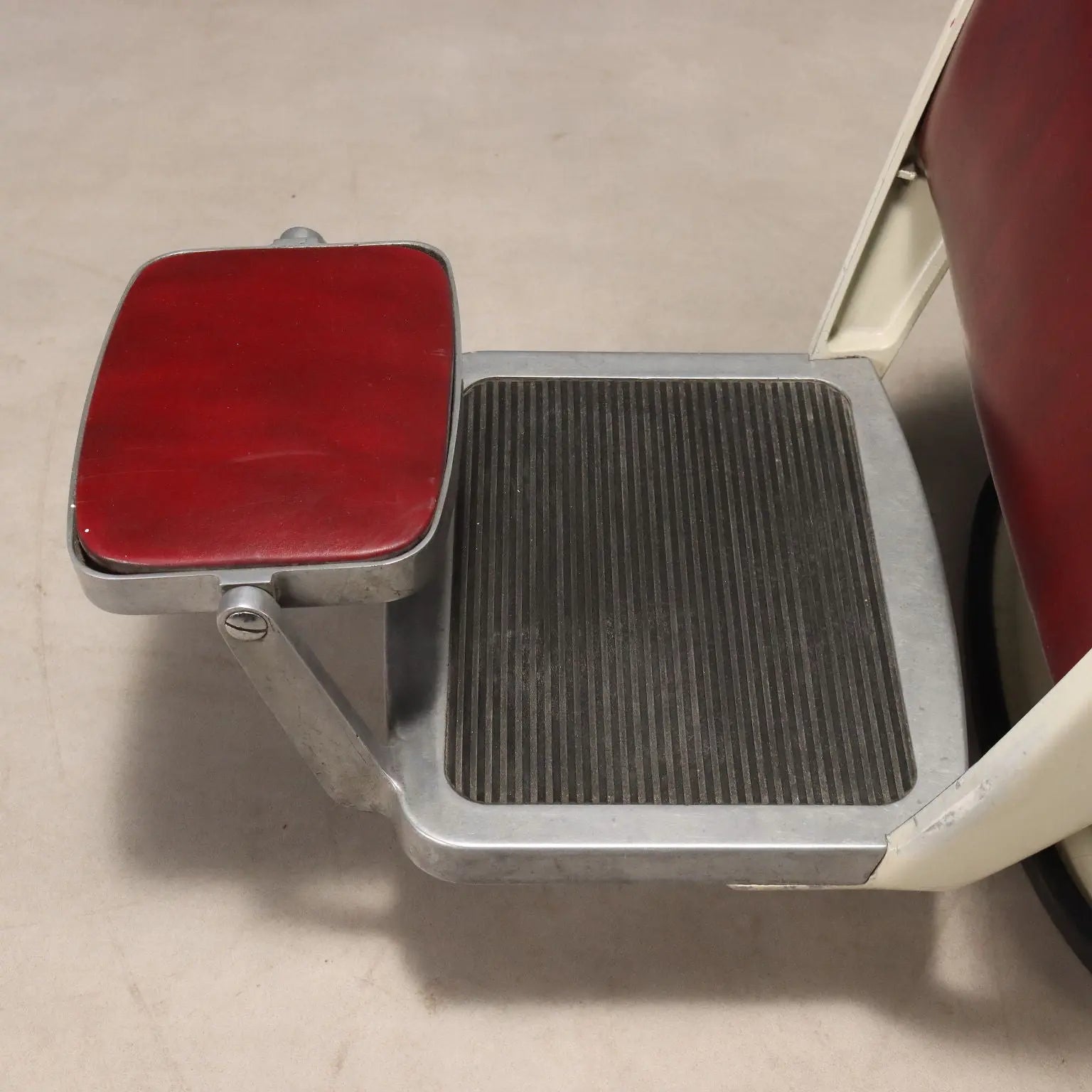 1960s Barber Chair in Two-Tone Faux Leather