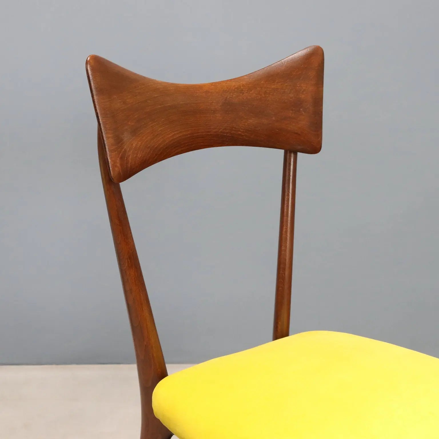 Vintage Chairs Painted Beech Velvet Design Italy 1950s-1960s