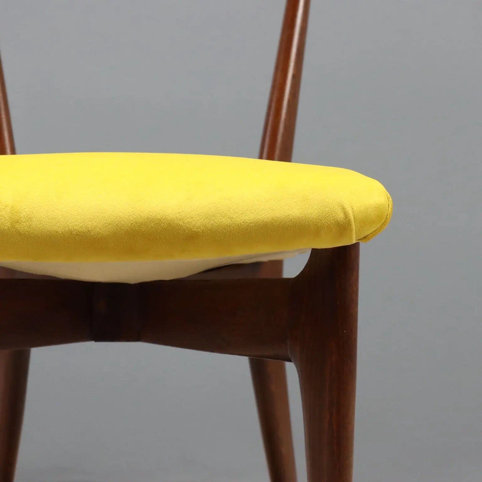Vintage Chairs Painted Beech Velvet Design Italy 1950s-1960s
