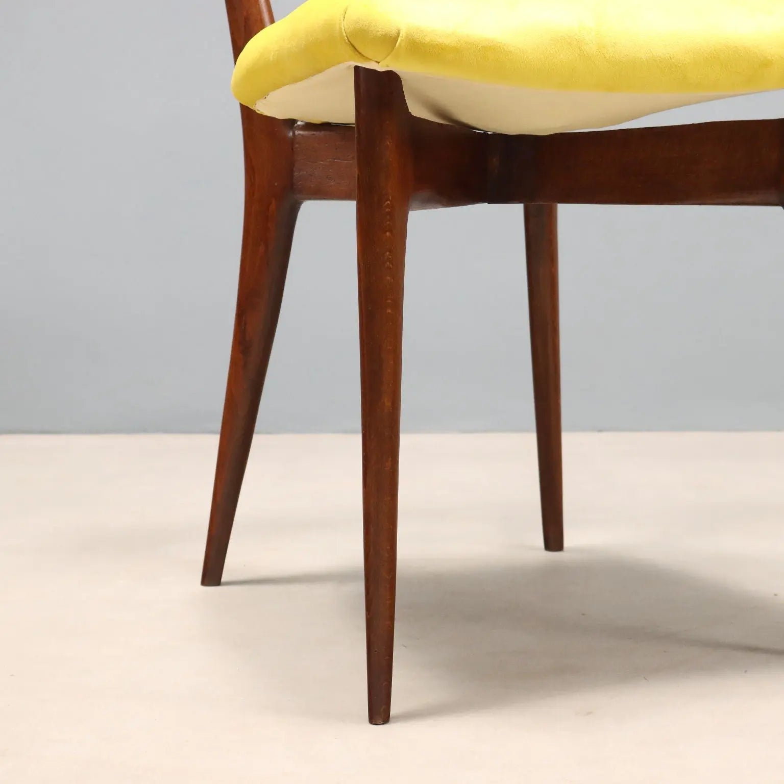 Vintage Chairs Painted Beech Velvet Design Italy 1950s-1960s