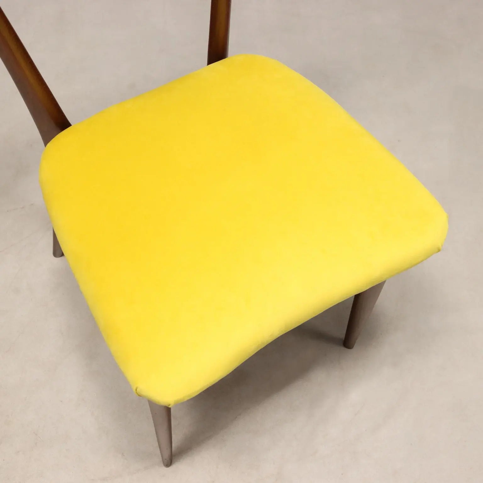Vintage Chairs Painted Beech Velvet Design Italy 1950s-1960s