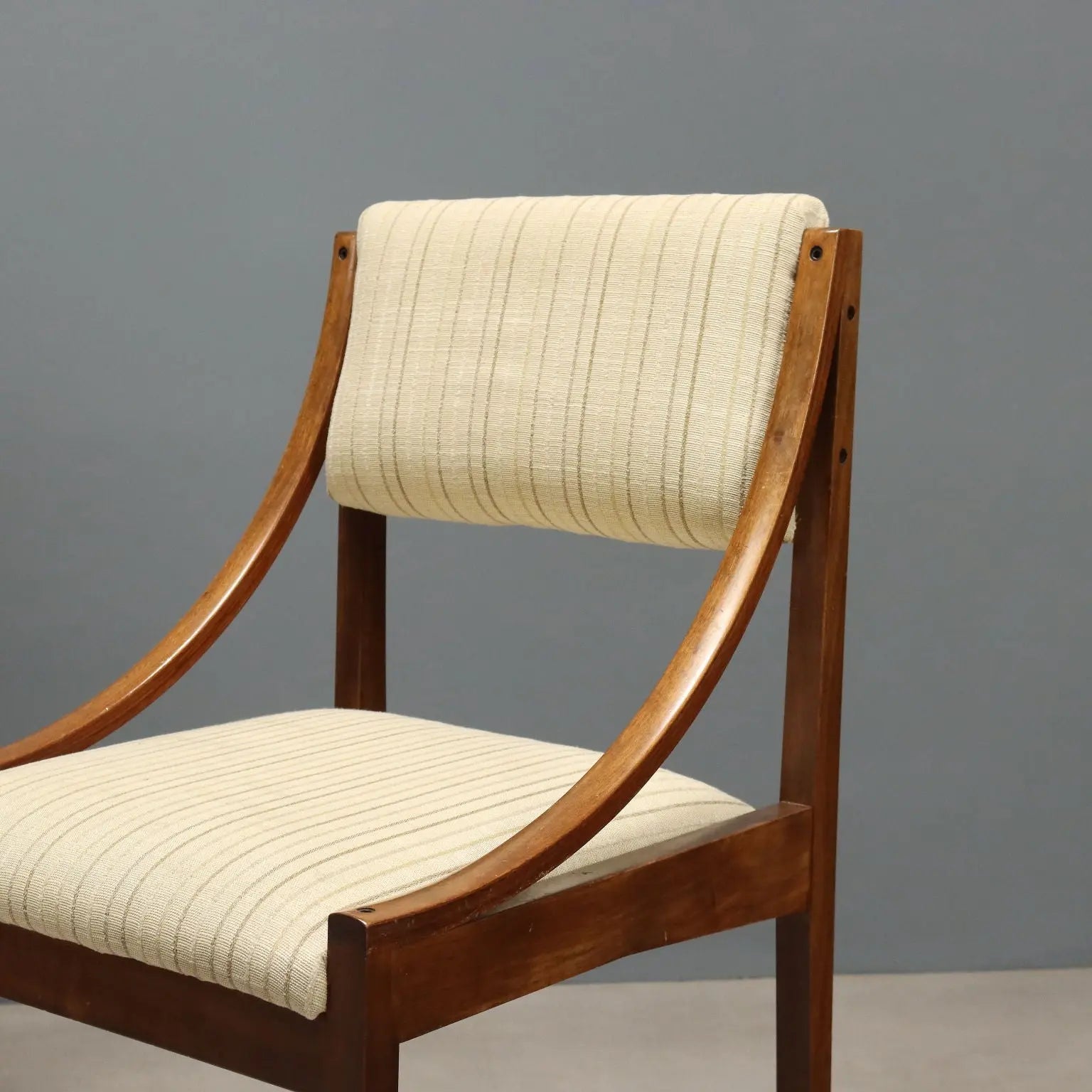 Vintage Chairs Painted Beech Fabric Design Italy 1960s