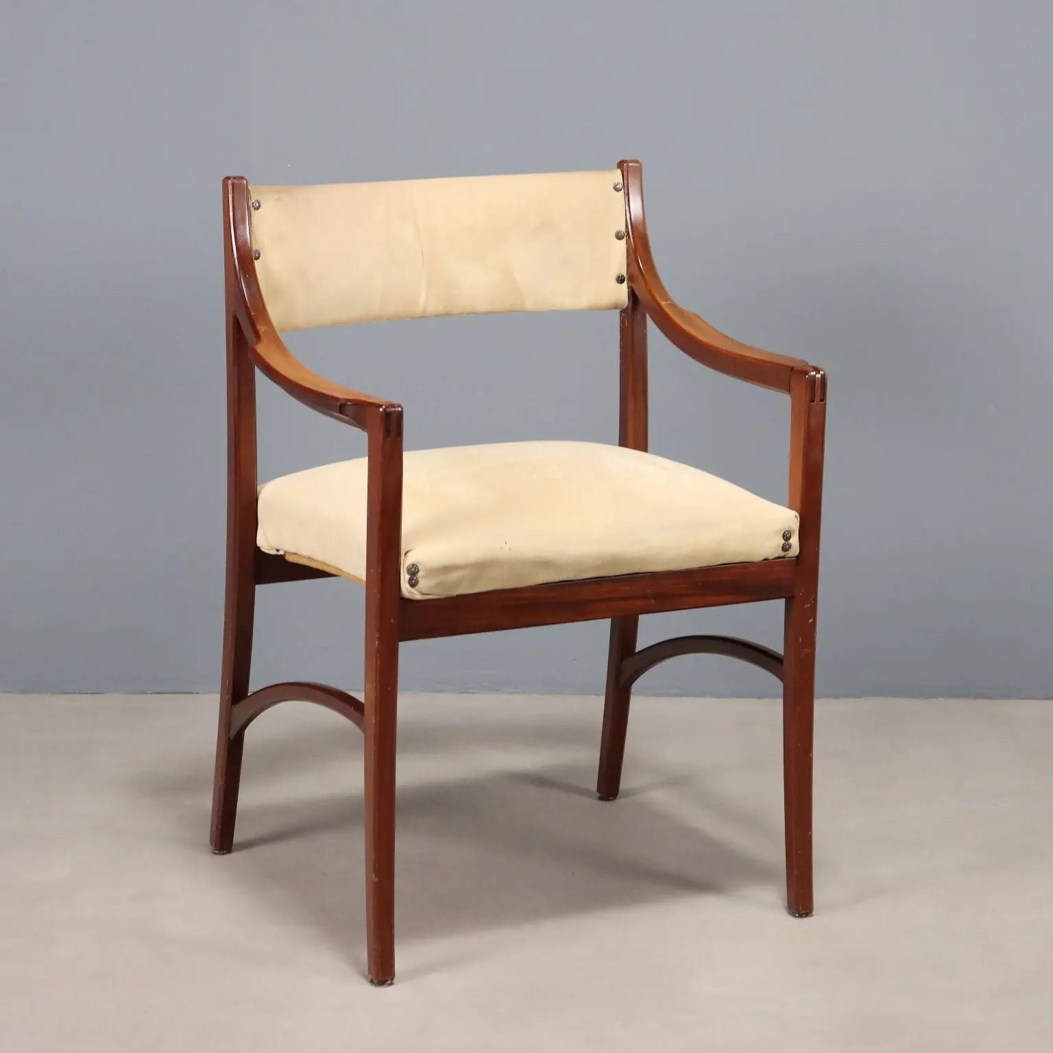 Vintage Chair Curved Beech Fabric Foam Design Italy 1960s | Modernism | Chairs