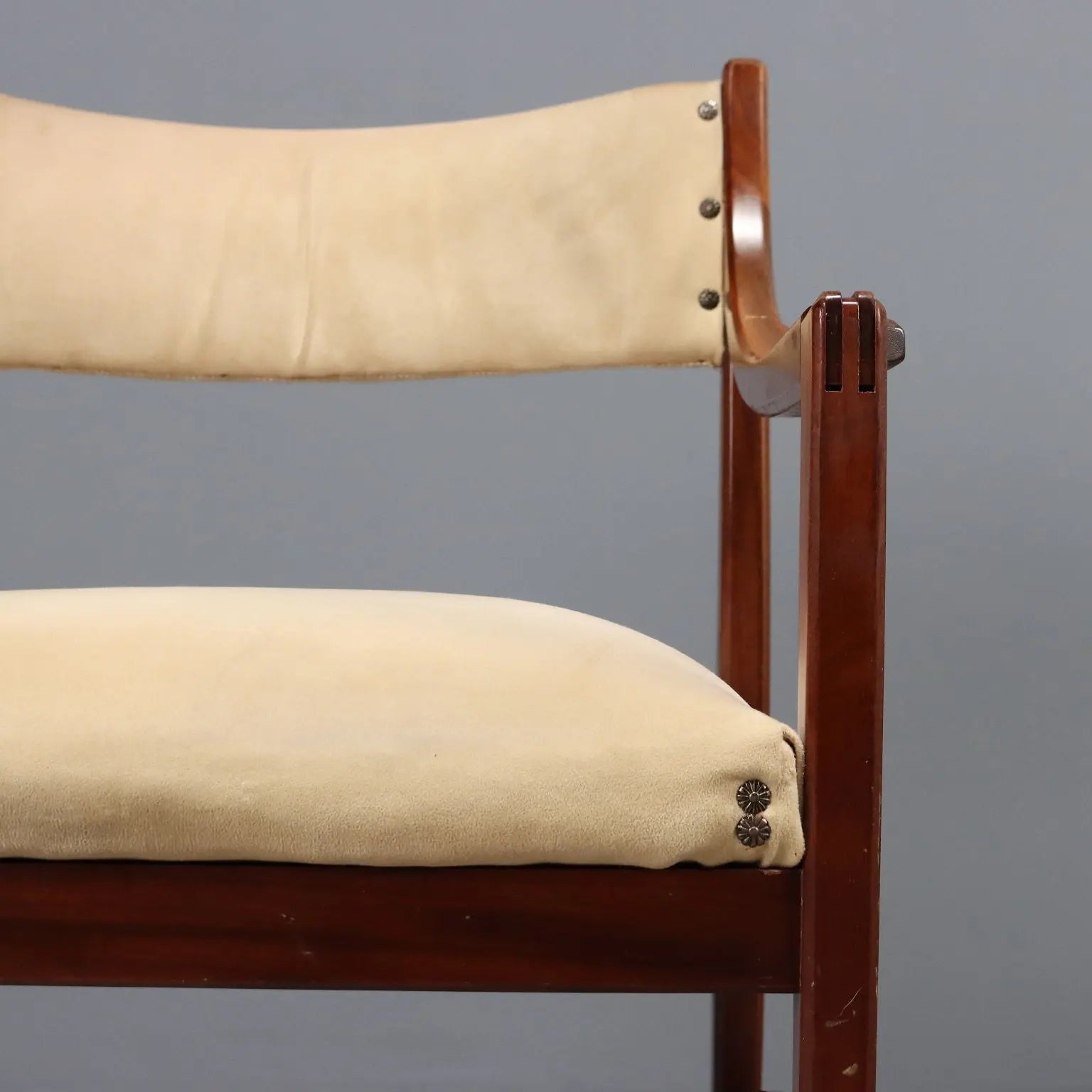 Vintage Chair Curved Beech Fabric Foam Design Italy 1960s | Modernism | Chairs