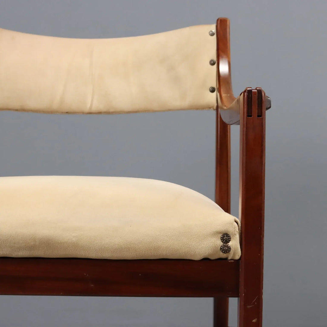 Vintage Chair Curved Beech Fabric Foam Design Italy 1960s | Modernism | Chairs