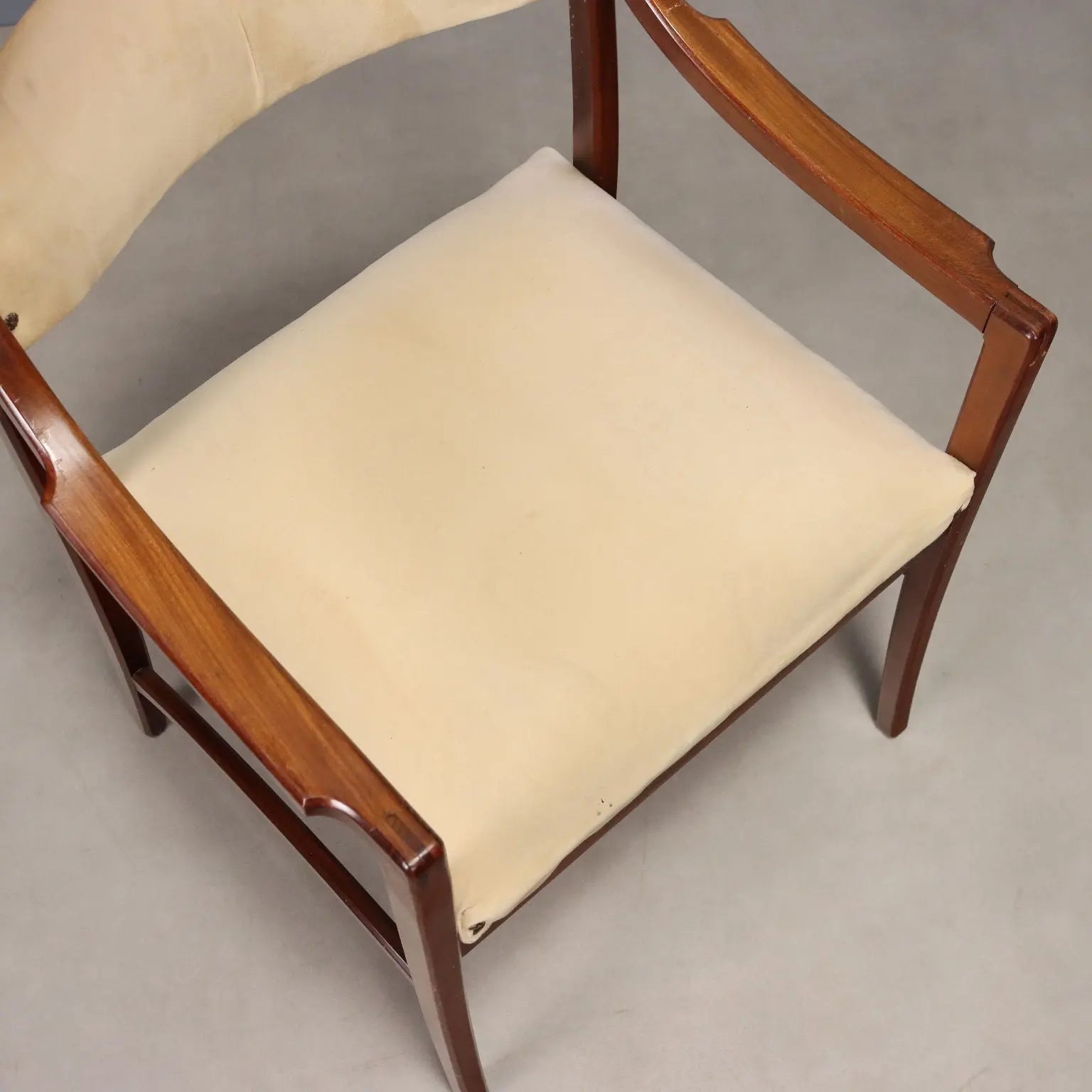 Vintage Chair Curved Beech Fabric Foam Design Italy 1960s | Modernism | Chairs