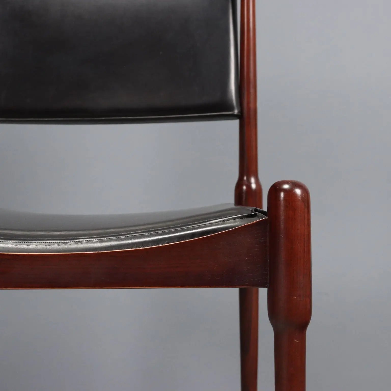Vintage Chairs Exotic Wood Leatherette Design Italy 1960s | Modernism | Chairs