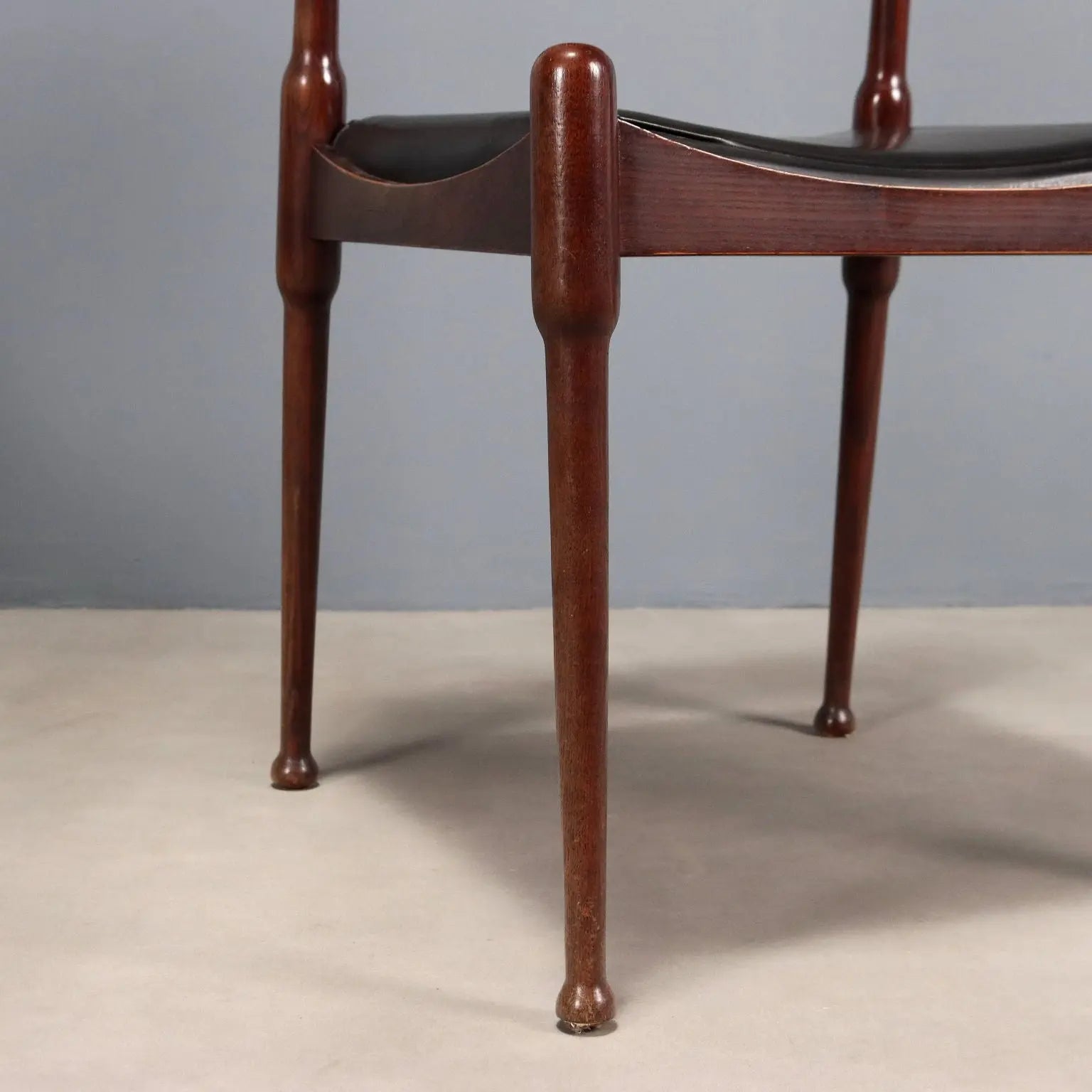 Vintage Chairs Exotic Wood Leatherette Design Italy 1960s | Modernism | Chairs