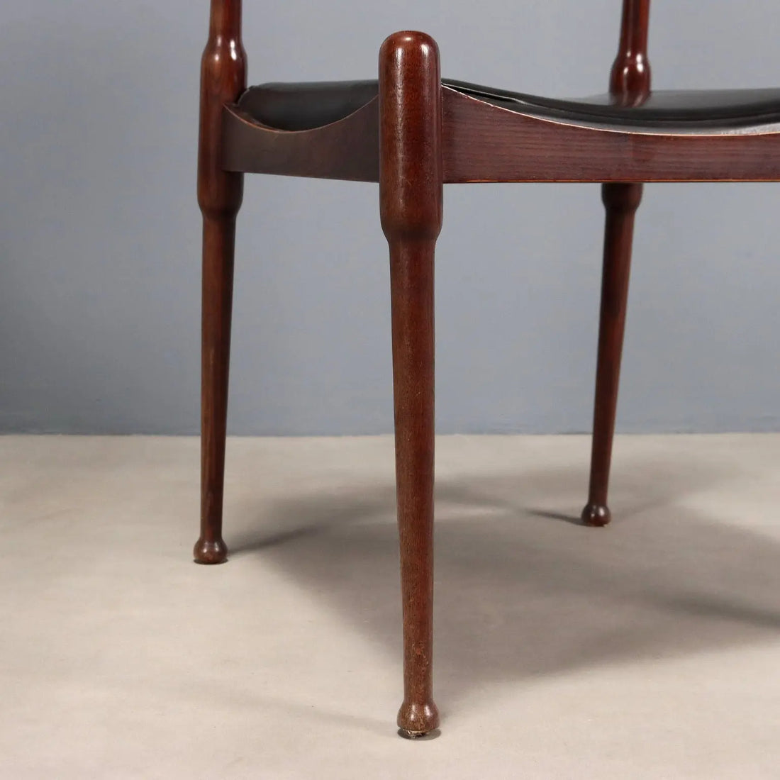 Vintage Chairs Exotic Wood Leatherette Design Italy 1960s | Modernism | Chairs