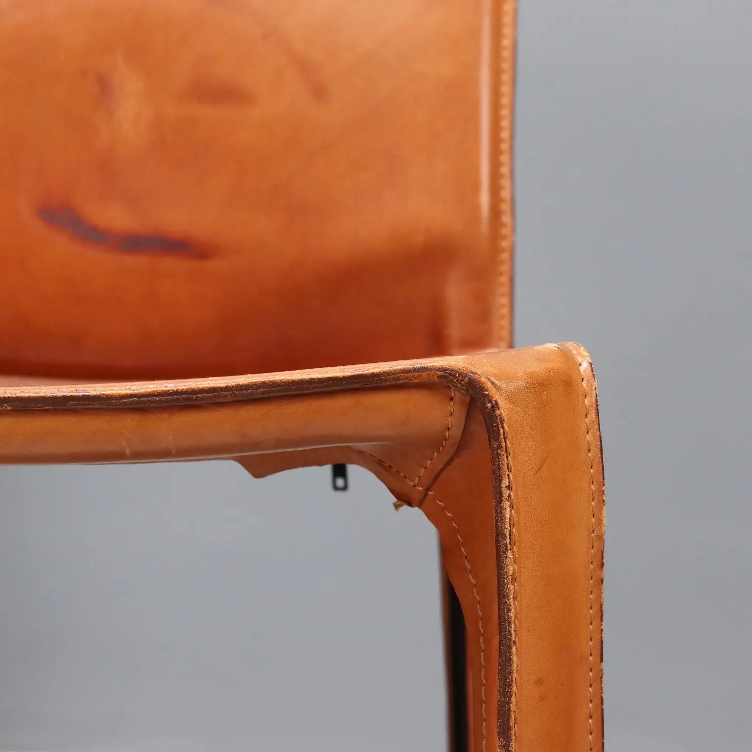 Cassina Cab 412 Chairs Design Mario Bellini Leather Italy 1980s
