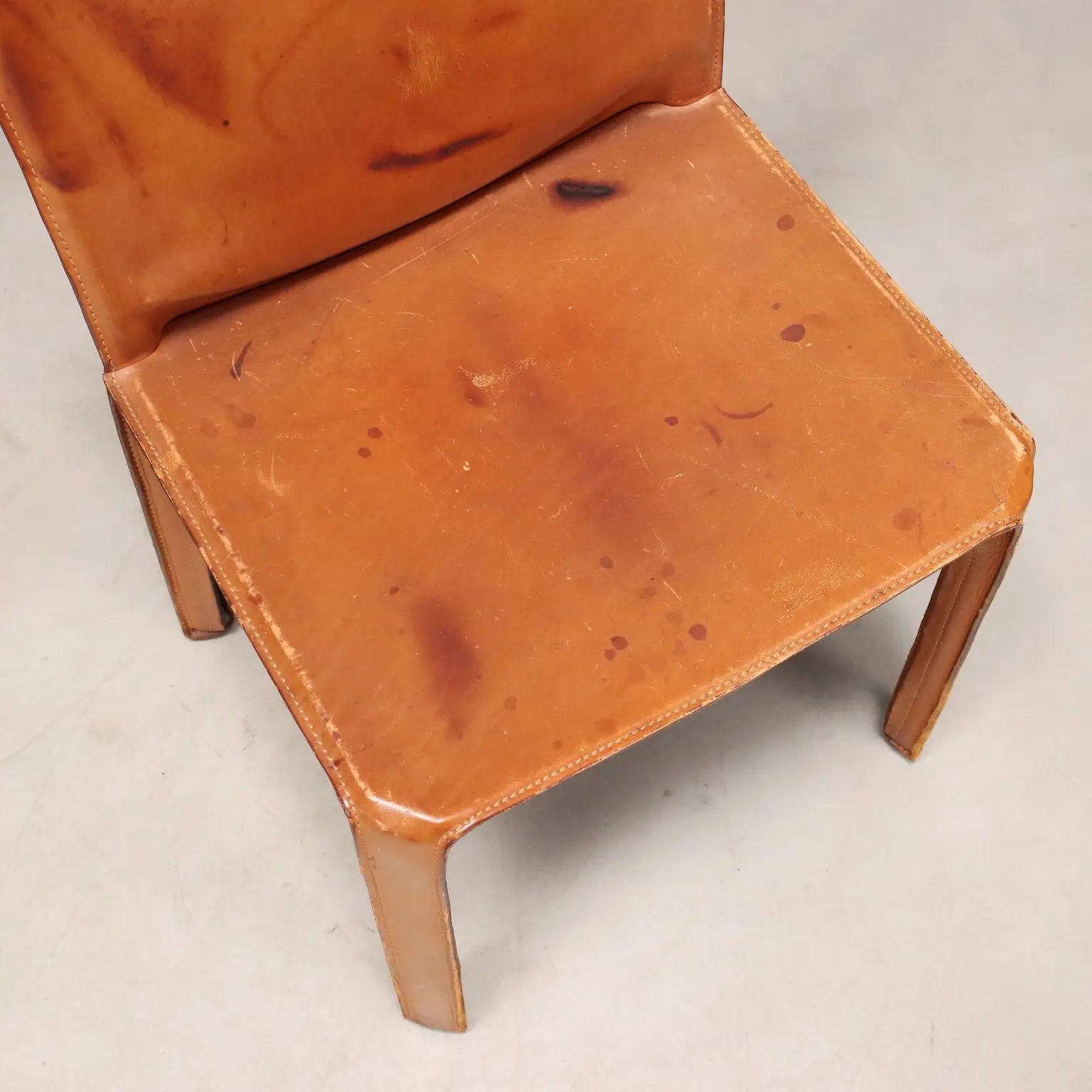 Cassina Cab 412 Chairs Design Mario Bellini Leather Italy 1980s