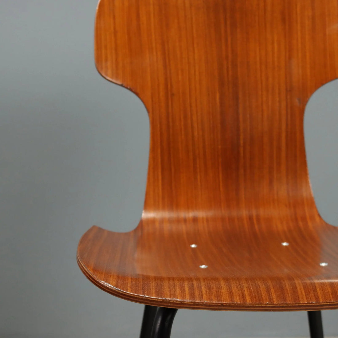 Vintage Chairs Plywood Metal Design Italy 1960s