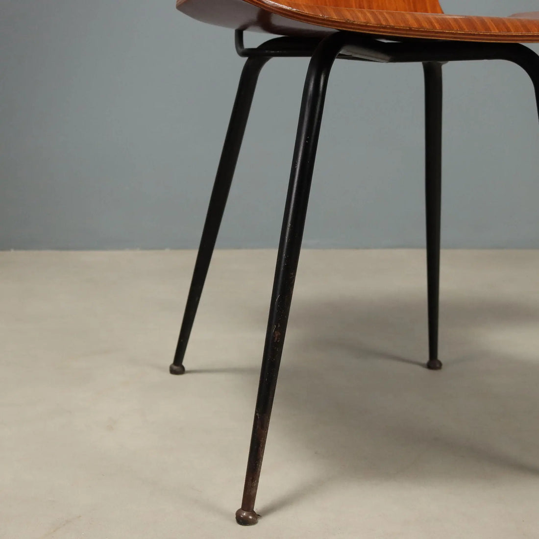 Vintage Chairs Plywood Metal Design Italy 1960s