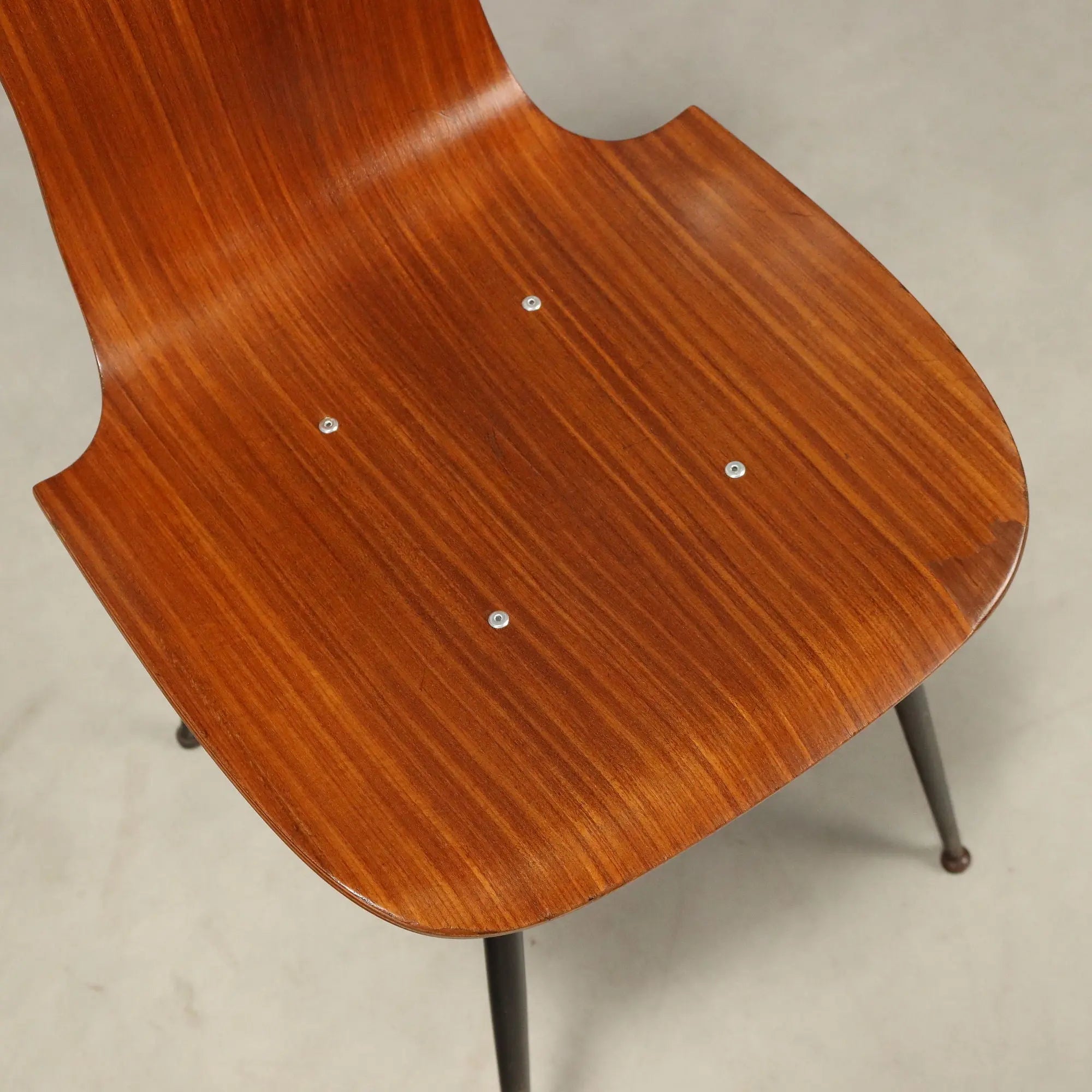 Vintage Chairs Plywood Metal Design Italy 1960s