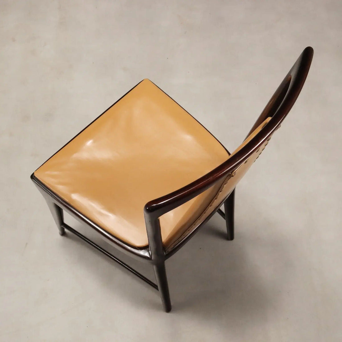 Vintage Chairs Design Osvaldo Borsani Wood Leatherette 1950s
