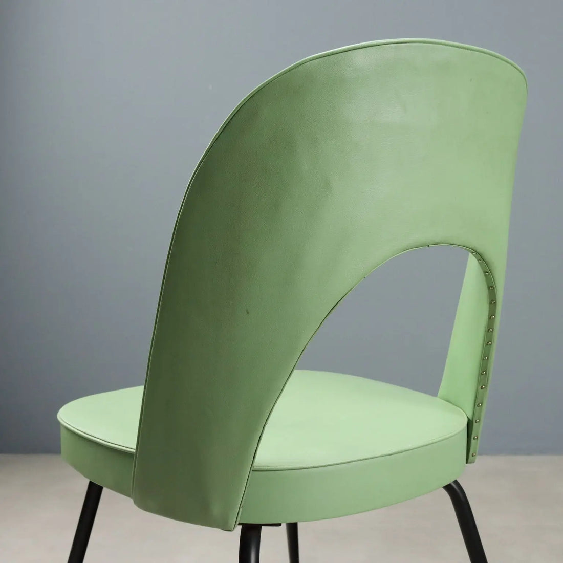 Vintage Chairs Leatherette Metal Design Italy 1960s