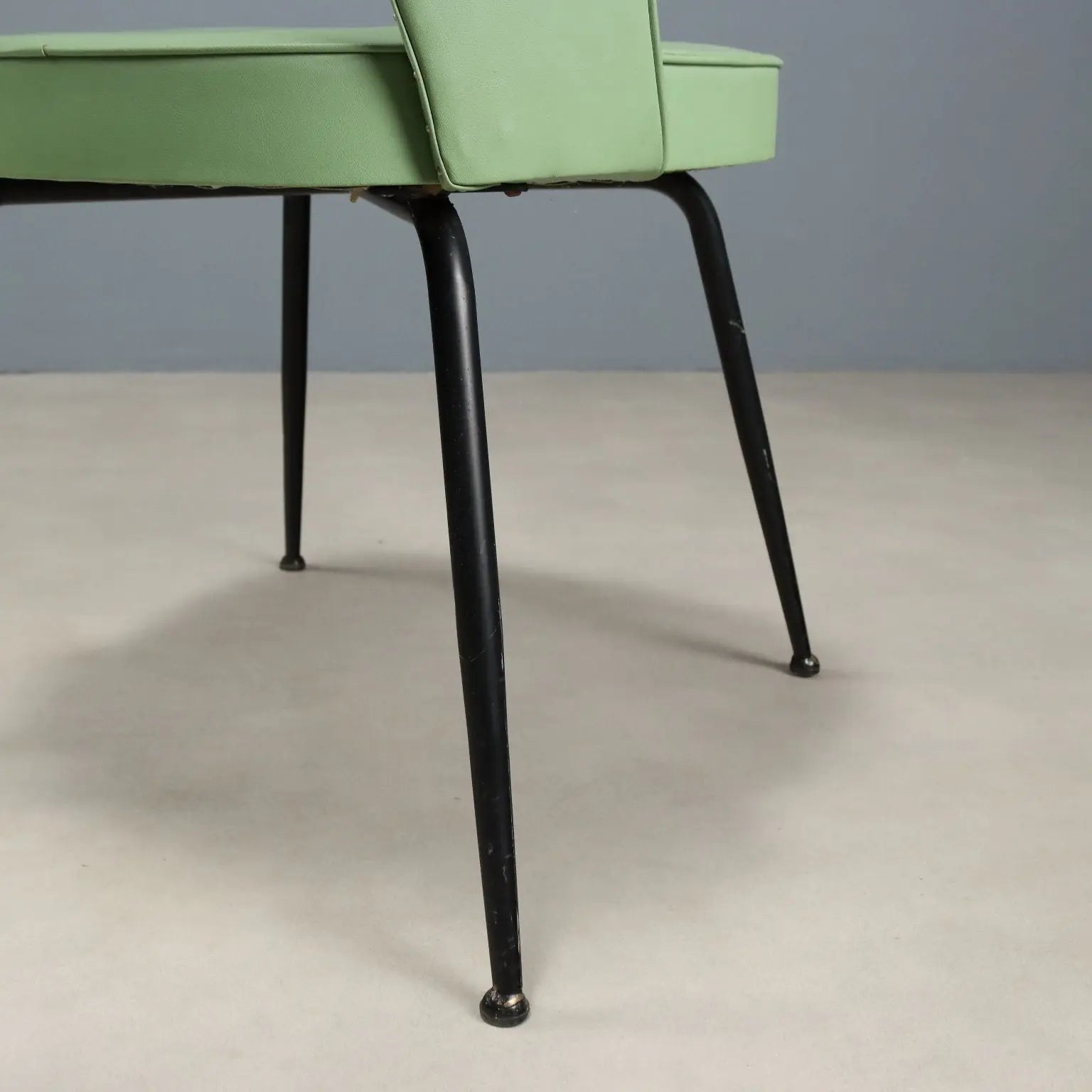 Vintage Chairs Leatherette Metal Design Italy 1960s